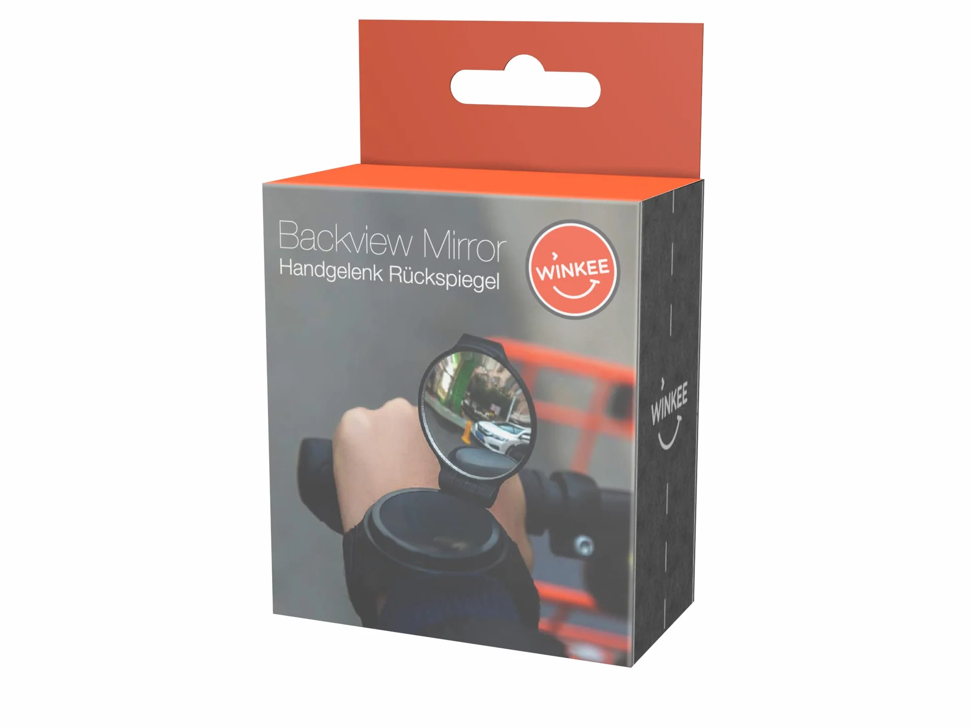 Winkee - Lusterko wsteczne na nadgarstek, składany rower, rower elektryczny, akcesoria do skutera elektrycznego, lusterko rowerowe do roweru elektrycznego, lusterko wsteczne na nadgarstek po lewej i