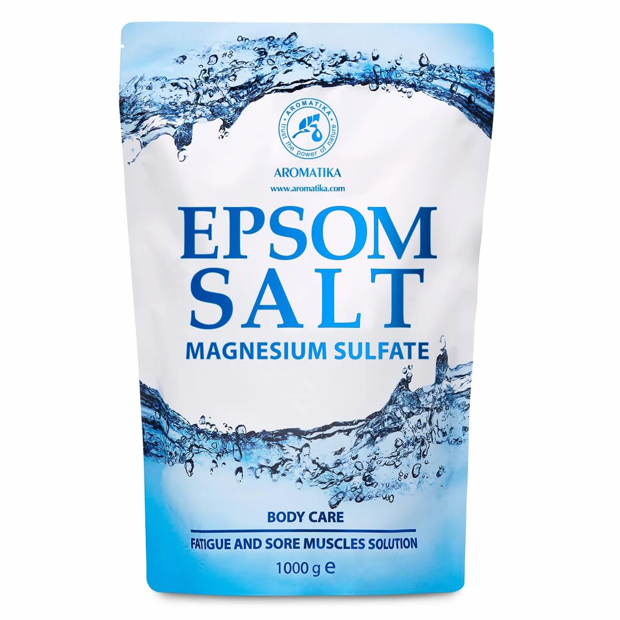 Epsom Bath Salts 1kg - Sól do Kąpieli Epsom 1000g - Czysta i Naturalna sól Epsom - Skoncentrowany Siarczan Magnezu - Koi i Lagodzi Zmęczenie - Relaks - Pielęgnacja Ciała