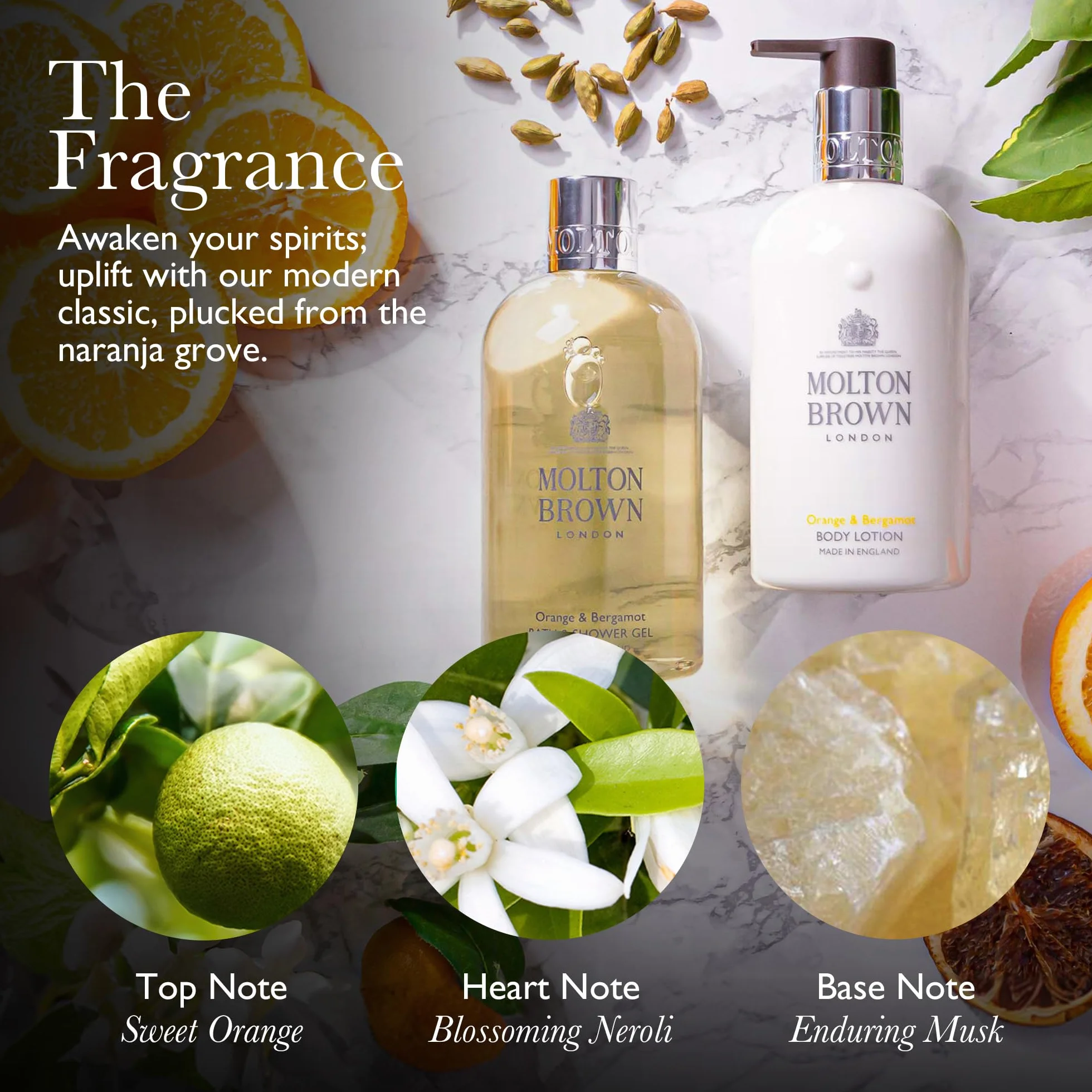 MOLTON BROWN Orange och bergamot Badolja, 200 ml