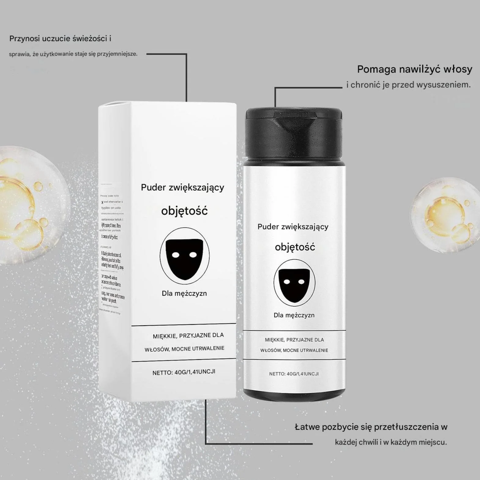 Hair Texture Powder for Men Natural Look Styling Volume