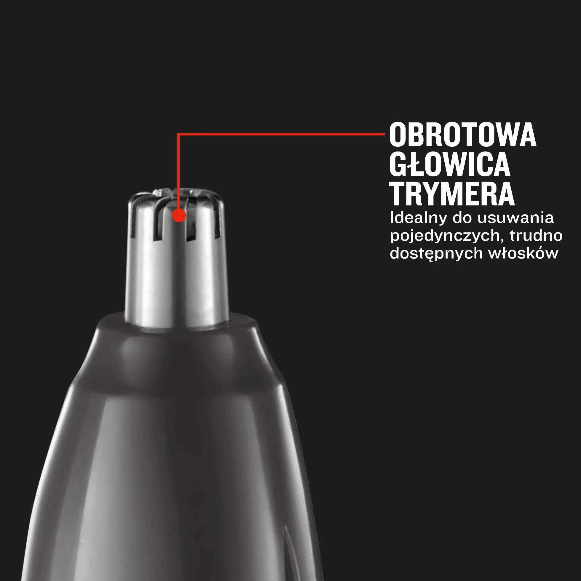 Remington trymer do nosa i uszu, powłoka antybakteryjna z nanosrebrem, dwustronny trymer, obrotowa głowica, zaokrąglone ostrza, nakładki grzebieniowe, szary, Hygiene Clipper NanoSeries NE3850