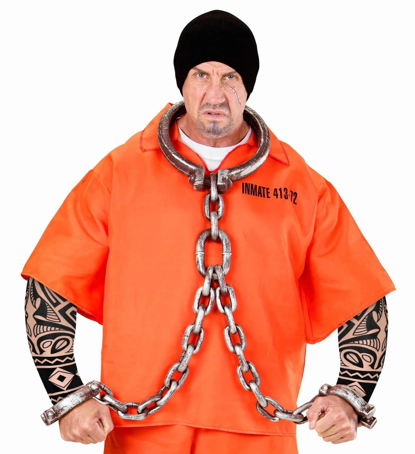 Widmann 29356 - Para rękawów z tatuażami plemiennymi, dorosły unisex, kolor skóry, więzień, alfons, rocker, rowerzysta, karnawał, jeden rozmiar