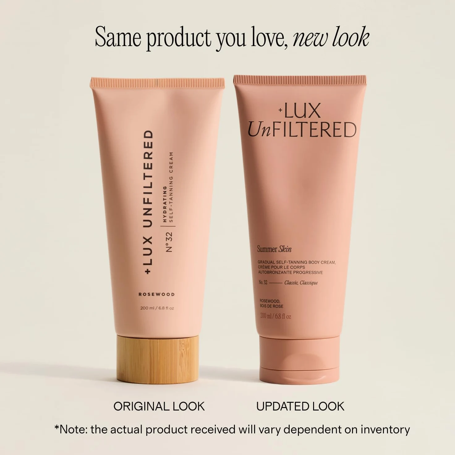 + Lux Unfiltered N°32 stopniowy samoopalacz nawilżający w kolorze różanego owocu – balsam samoopalający bez pomiarów – Gradual Self Tanner – bestsellery Self Tanner (drewno różane)