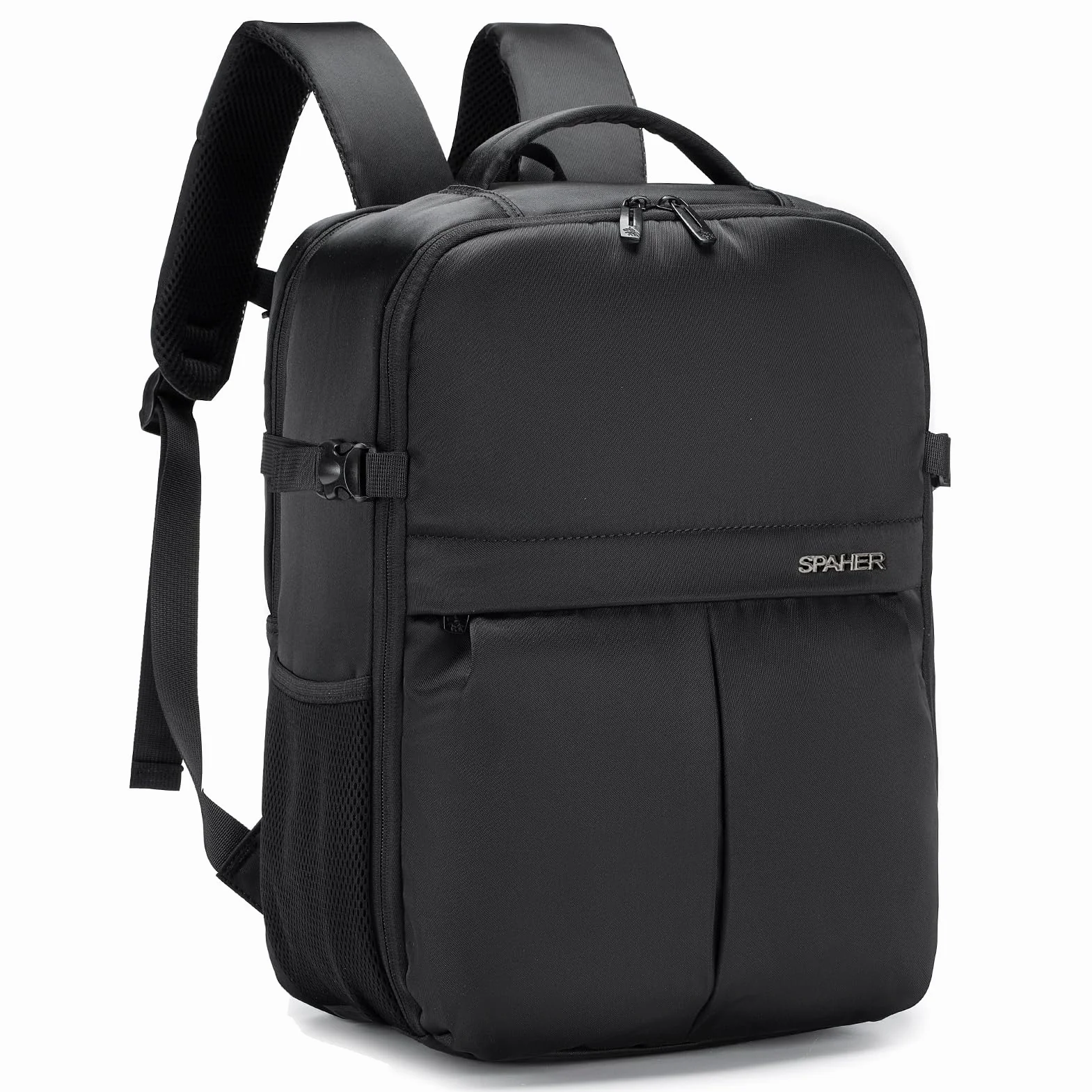 SPAHER Plecak Podróżny Bagaż Podręczny 40x30x20cm Wizzair Vueling Plecak na Laptopa 15,6 Cala Pracy Biznesowej Męski Plecak Szkolny dla Nastolatków Notebook College Women Czarny