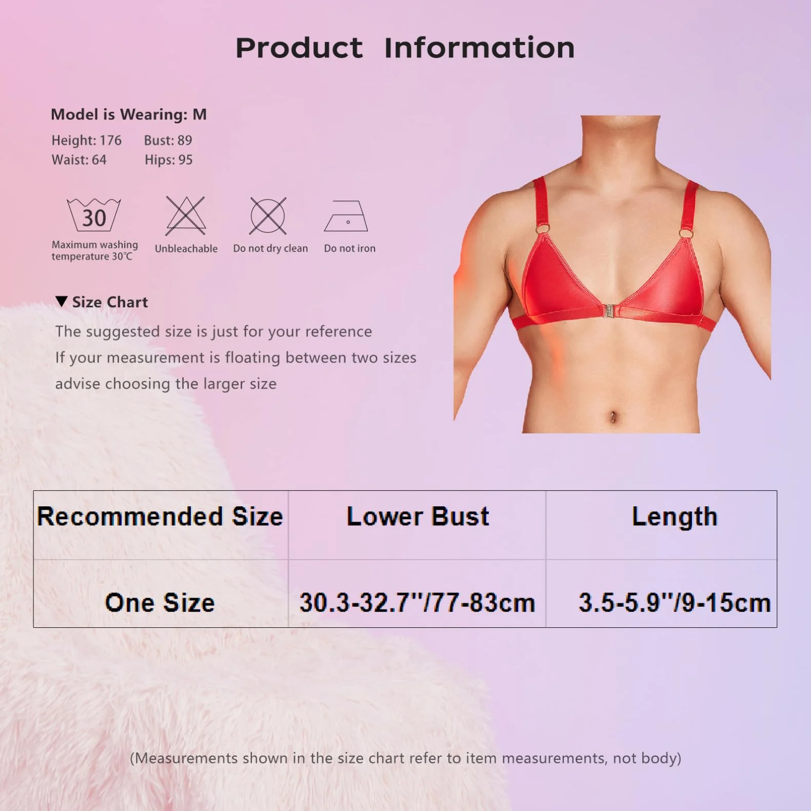 TiaoBug Męski biustonosz olejny, seksowny Sissy, bielizna na ramiączkach spaghetti, braletka, gładka bielizna, biustonosz bikini, top crossdressing, bielizna erotyczna
