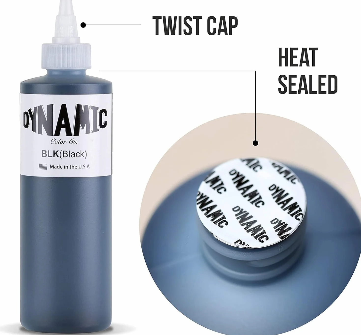 Dynamic Color Black Tattoo Ink - Butelka 240 ml (8 uncji)