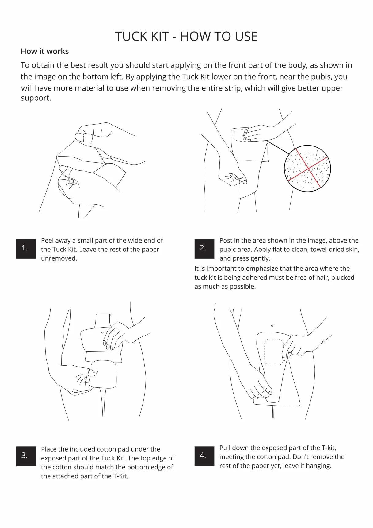 Tucking tape, tuck kit, materiały jednorazowe do tuckingu – dla transpłciowych kobiet i drag queens | Opakowanie: 10 sztuk