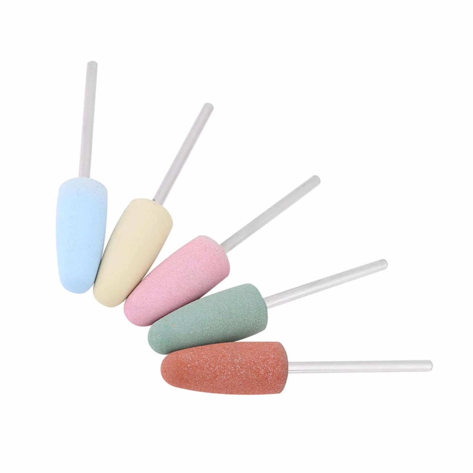 Wiertła Tokarka do Paznokci Polerowanie Skórek 5 szt. Nail Art Silikonowa Polerka Szlifierki do Paznokci Szlifierki do Paznokci Porady Wiertła Obrabiarki do Manicure Wygładzanie