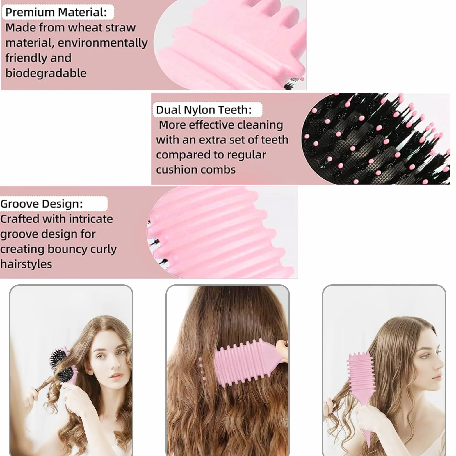 Bounce Brush Curly Hair Styling szczotka do loków Define Curl Defining