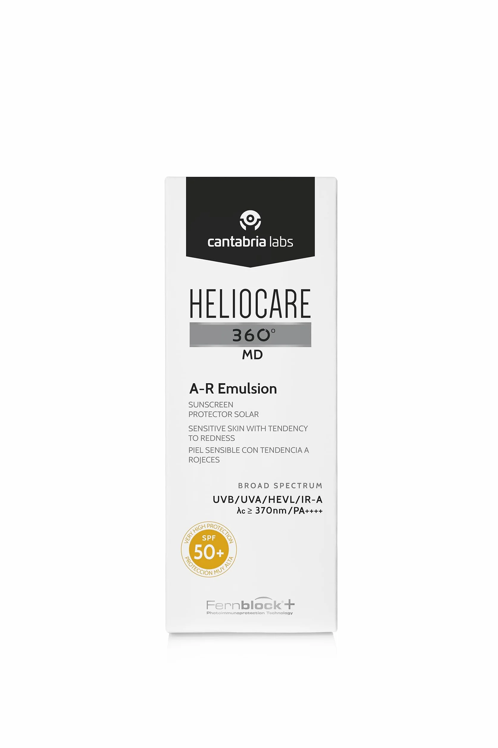 Cantabria Labs - Heliocare 360º MD A-R Emulsja SPF 50+ - 50 ml - Fotoprotektor twarzy - Wrażliwa skóra z tendencją do zaczerwienienia - Pomaga zmniejszyć zaczerwienienia i wyrównuje koloryt.