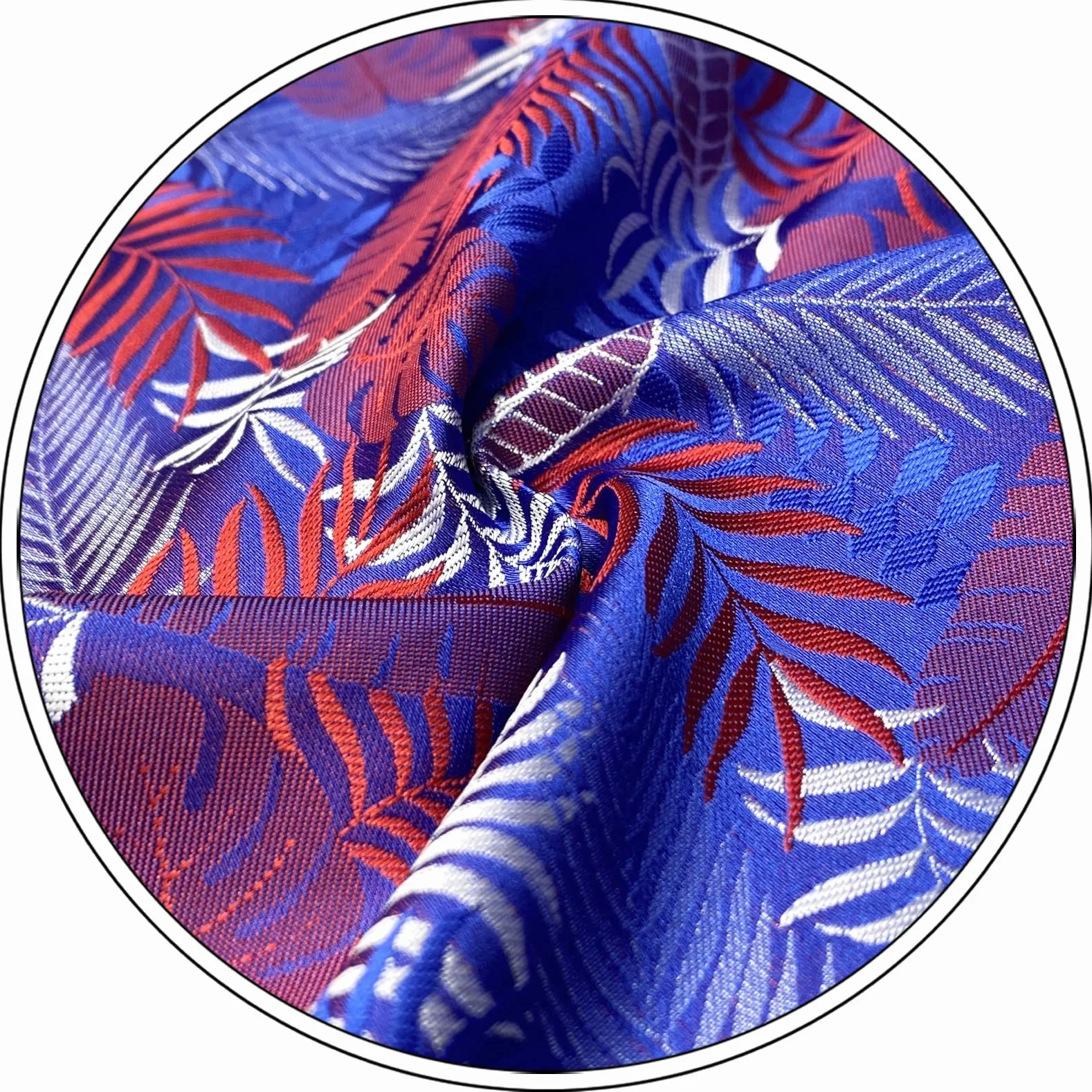 Krawat męski S&W SHLAX&WING Niebieski czerwony biały wielokolorowy wzór geometryczny XL