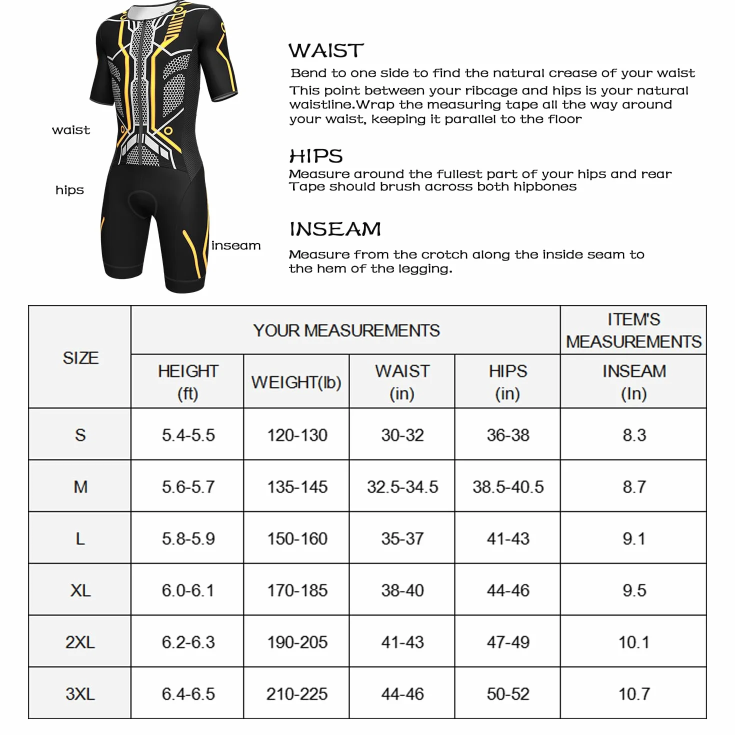 Lo.gas Męski strój triatlonowy Pro Trisuit z krótkim rękawem na wyścigi Ironman i triathlon – wysokiej jakości strój triatlonowy dla mężczyzn, pomarańczowy 2, XL