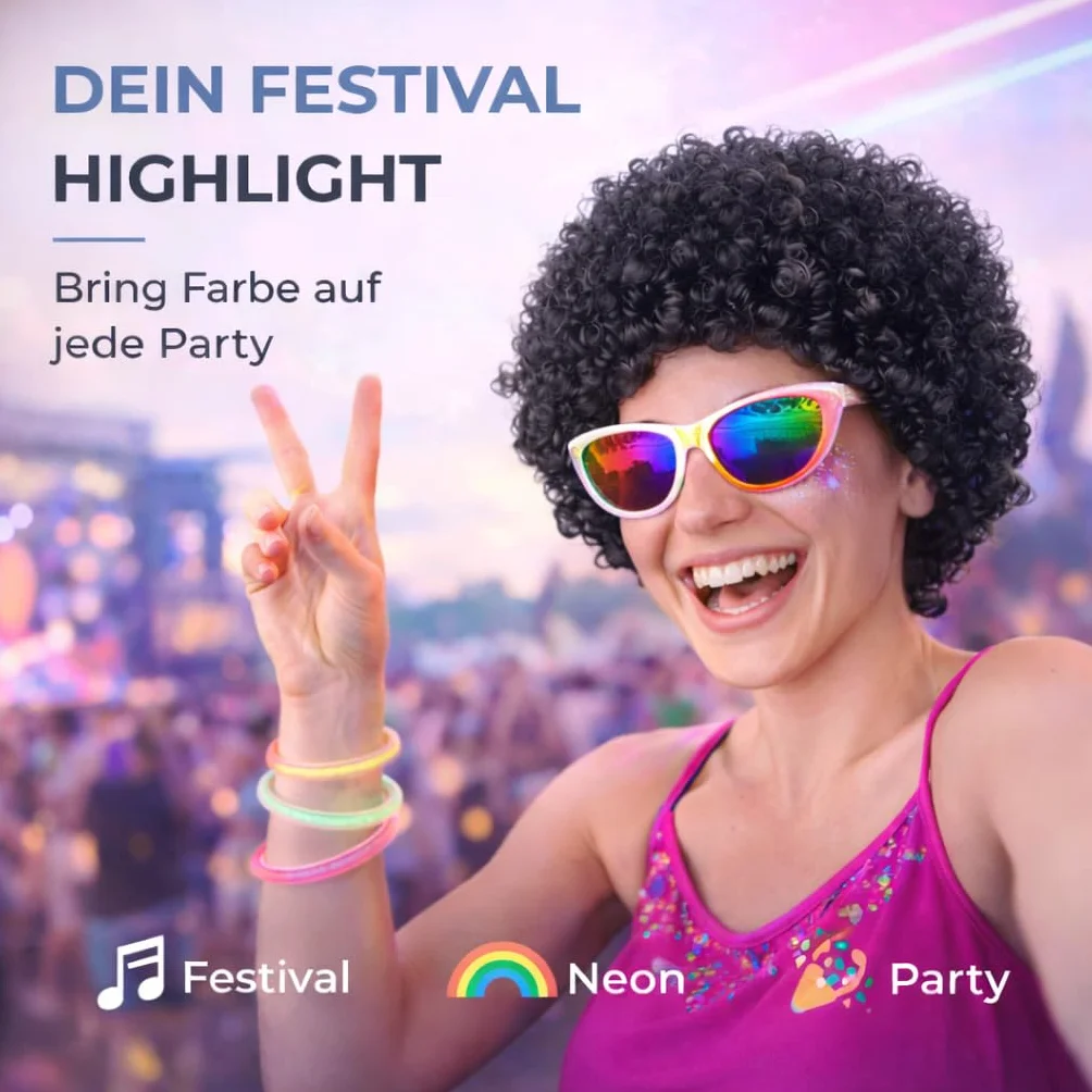 Peruka afro kręcona w stylu mullet retro na karnawał i imprezy kostiumowe lata 80 90 czarna