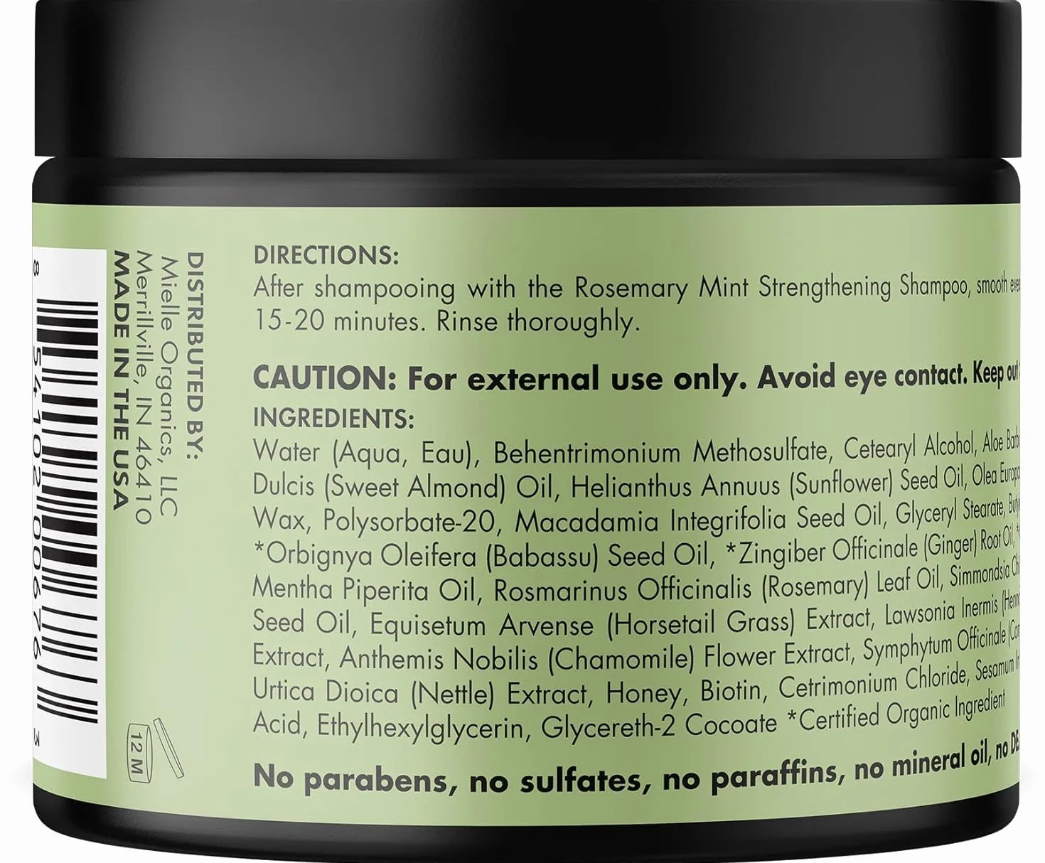 Mielle Organics Rosemary Mint Maska do Włosów, 340 ml