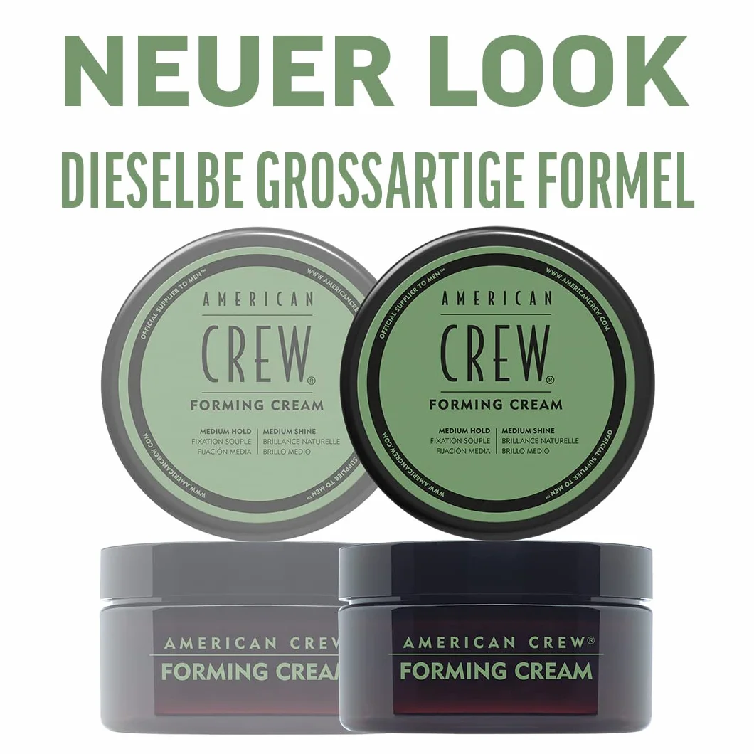 AMERICAN CREW – krem formujący, 85 g, krem do stylizacji dla mężczyzn, produkt do włosów o średniej przyczepności, produkt do stylizacji elastycznie formowanych włosów i wykończenia z naturalnym