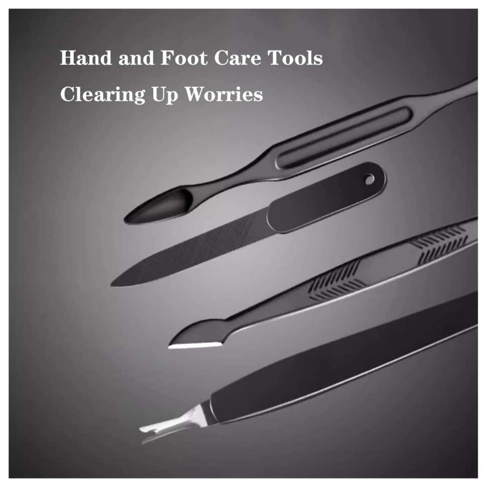 Stainless Steel Nail Care Set, Professional Manicure & Pedicure Kit for Men Women, Obcinacz do paznokci