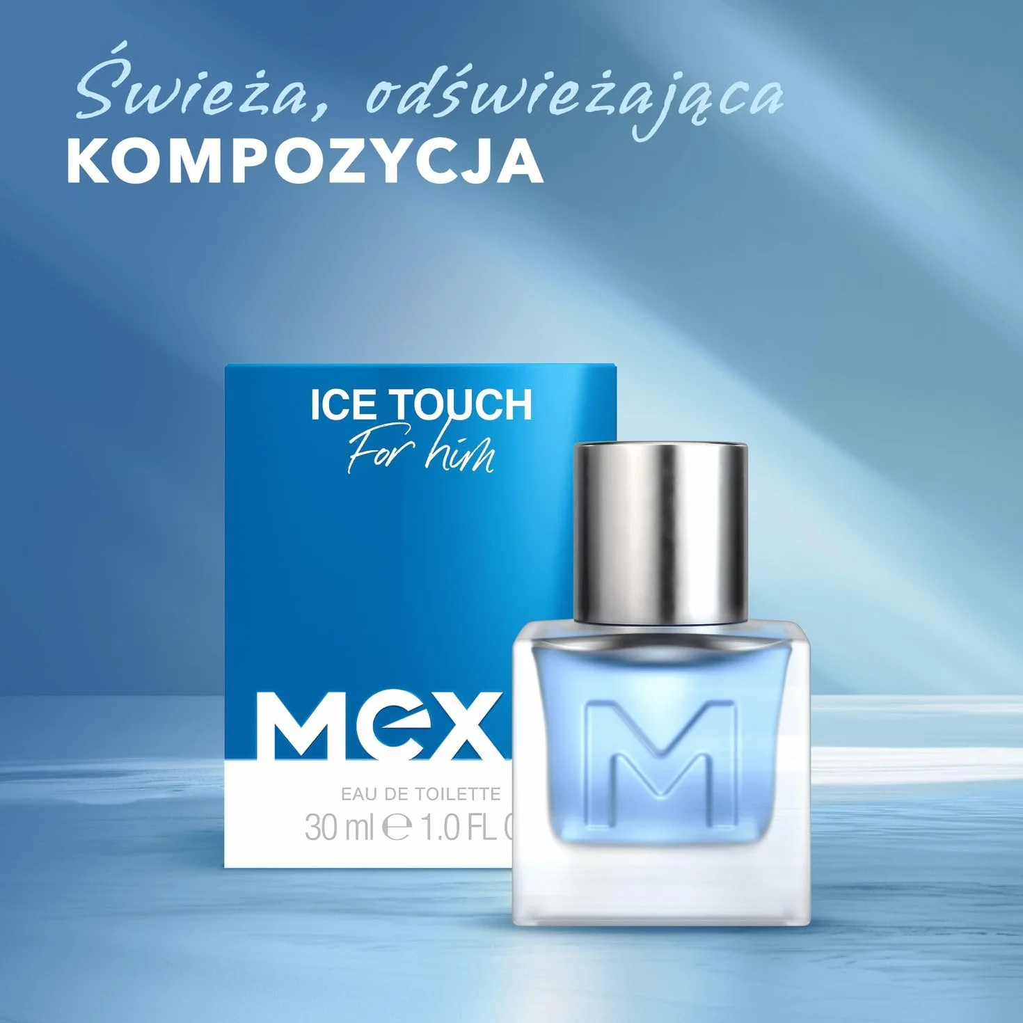 Mexx Ice Touch Męska Woda Toaletowa o Świeżym, Aromatycznym Zapachu Fougere, 50 ml