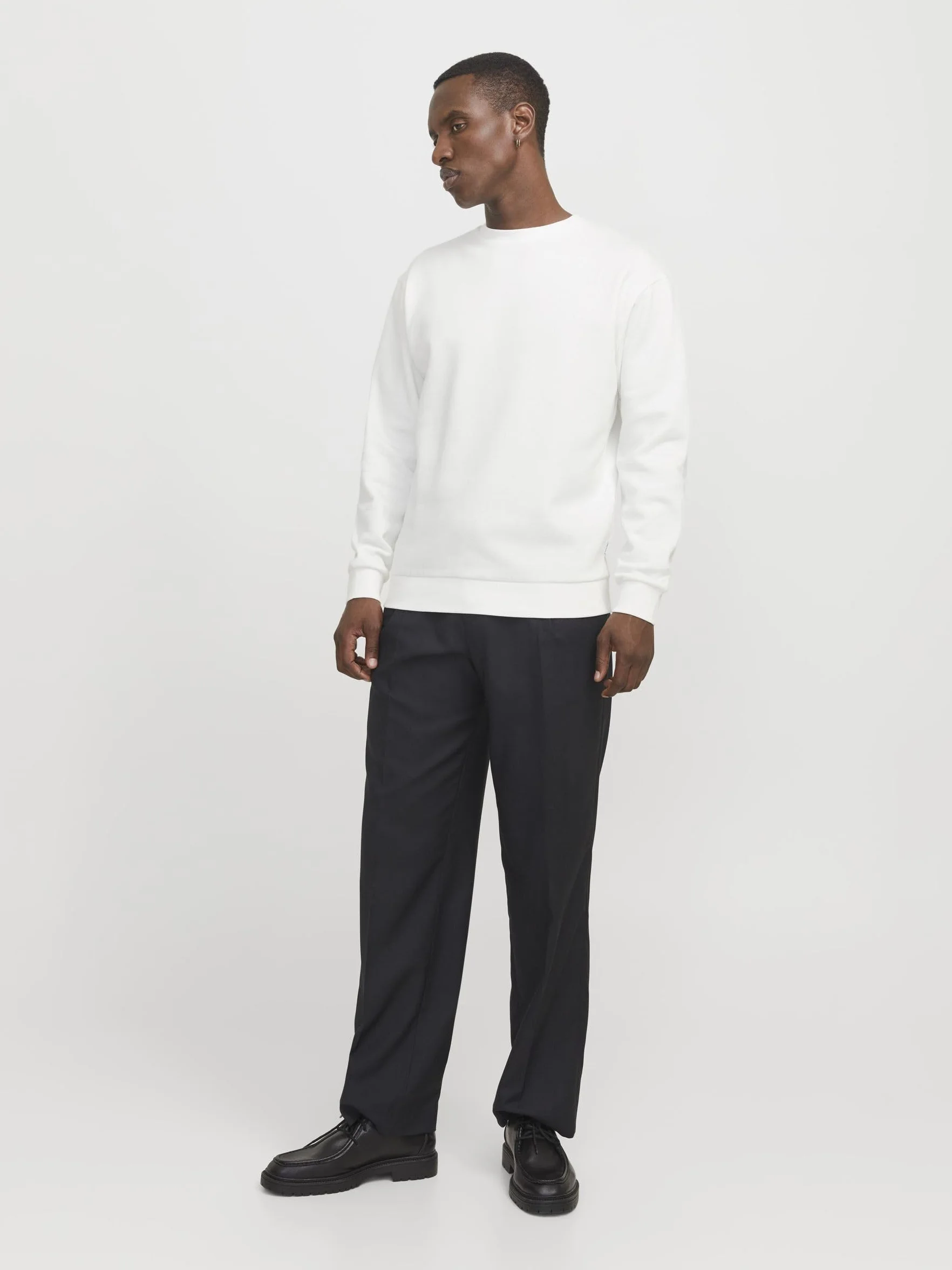 JACK & JONES Jjebradley Sweat Crew Noos męskie, Cloud Dancer, L