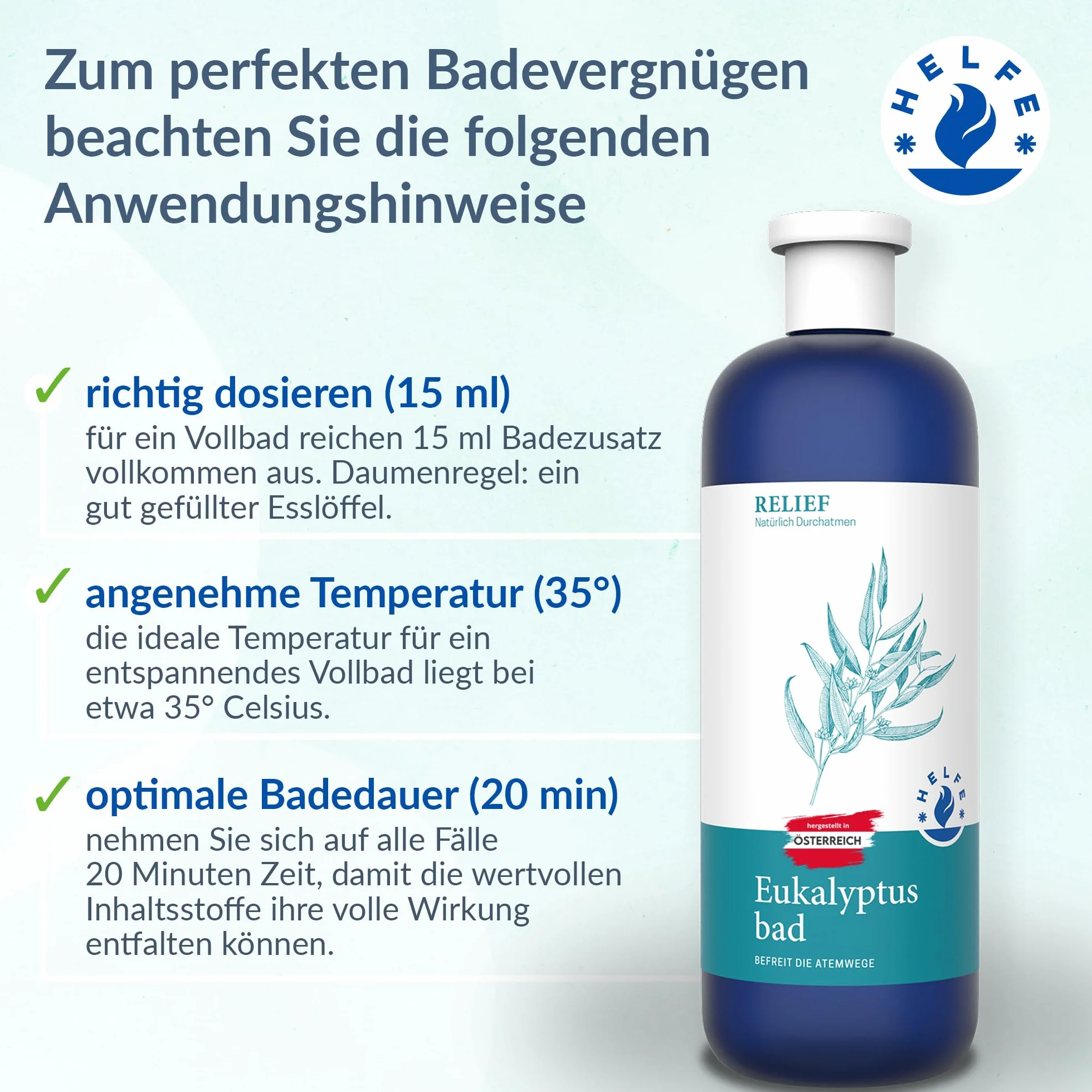 Kąpiel przeciw przeziębieniom (200 ml) – bardzo skuteczna kąpiel eukaliptusowa do łagodzenia objawów kataru – uwalnia drogi oddechowe – receptura farmaceutyczna z Austrii