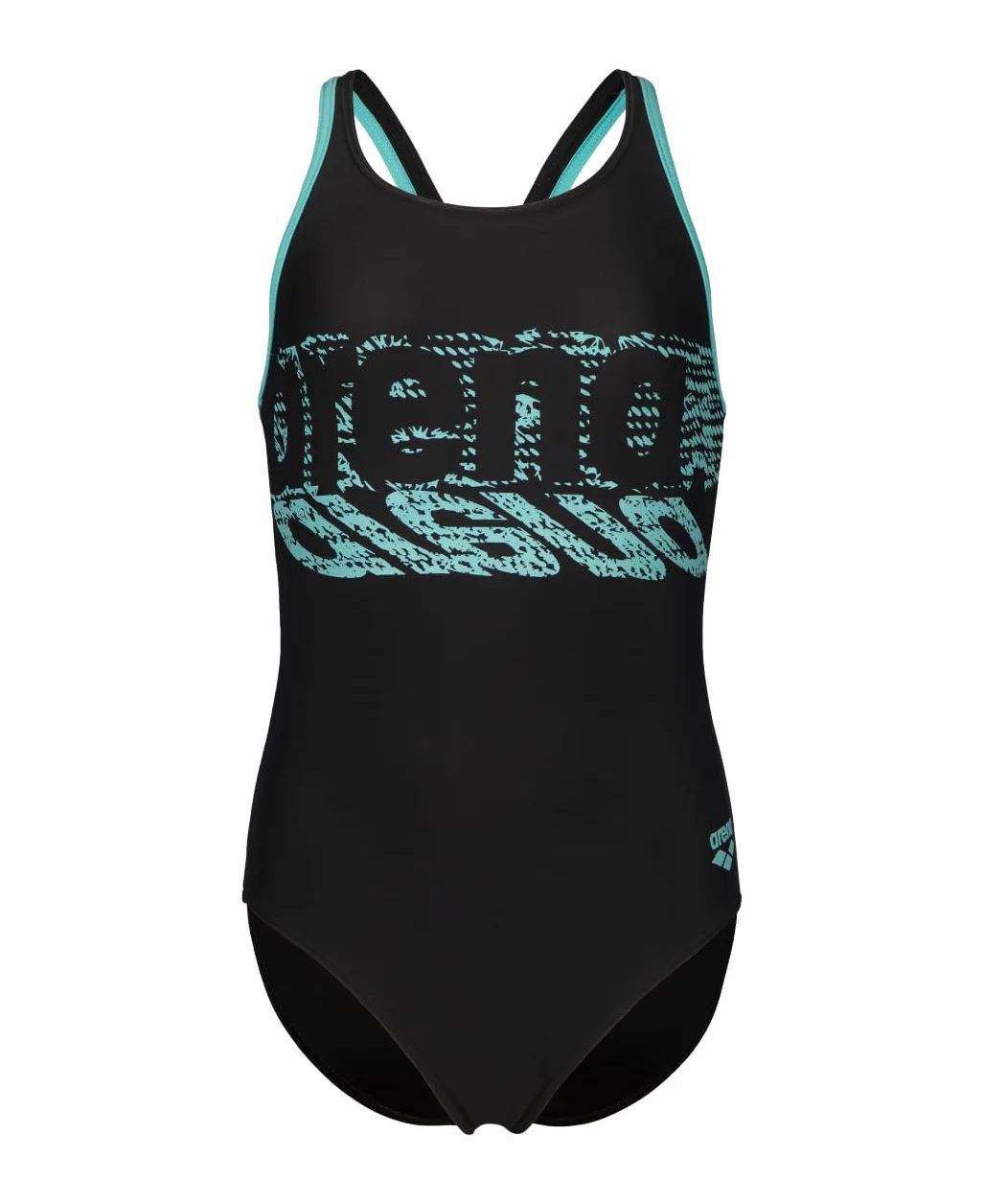 ARENA Dziewczęcy kostium kąpielowy Shaking V Back One Piece Swimsuit (1 opakowanie), Black-water, 152