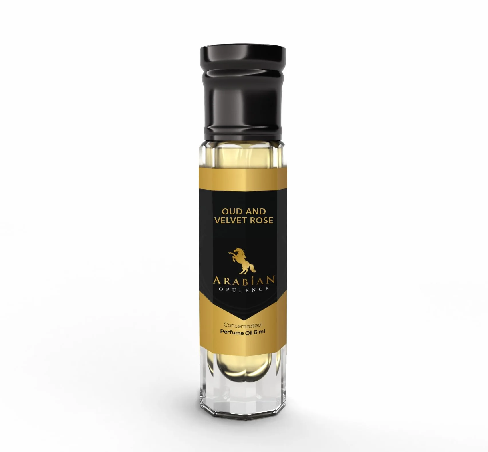 Arabian Opulence FR288 OUD AND VELVET ROSE skoncentrowany olejek perfumowany, bursztynowy, kwiatowy, bez alkoholu, butelka dla kobiet, długotrwałe perfumy na bazie oleju (6 ml)