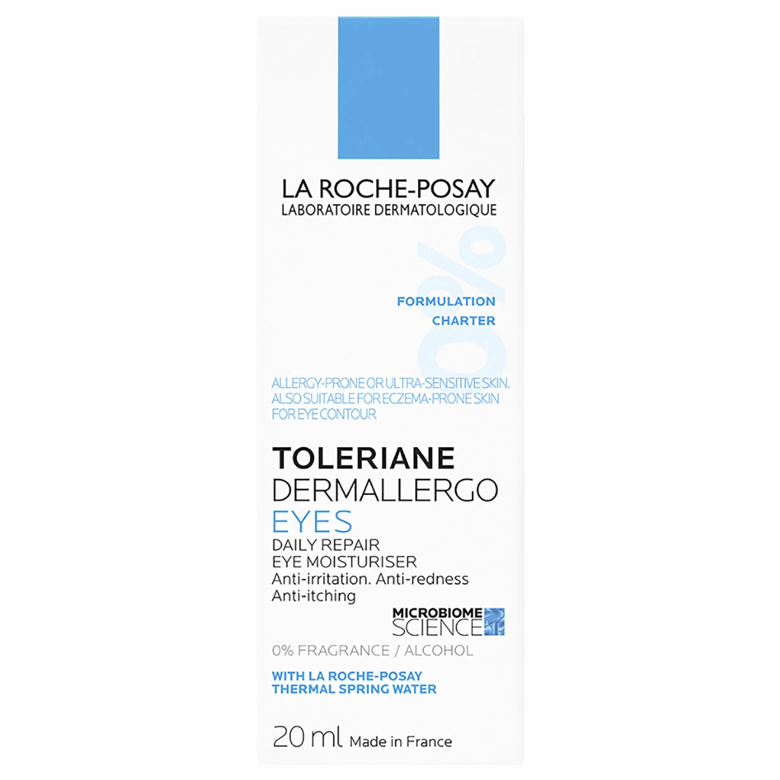La Roche Posay regenerujący krem pod oczy do obszarów oczu ze skłonnością do alergii, łagodzi zaczerwienienia i swędzenie, z niacynamidem, neurosensynami i sfingobioma, Toleriane Dermallergo pod oczy,