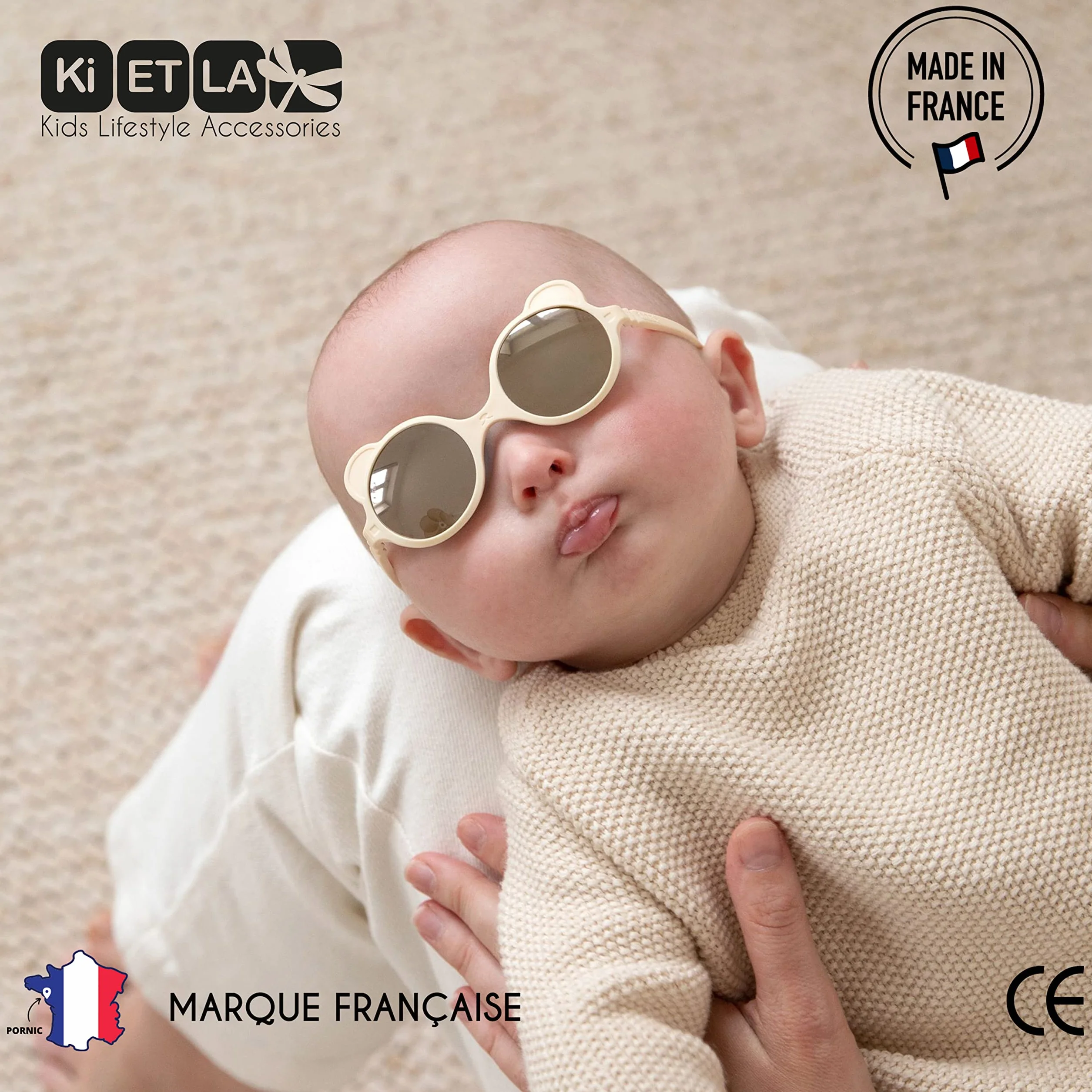 Ki ET LA Baby Ourson okulary przeciwsłoneczne, brzoskwinia, jeden rozmiar