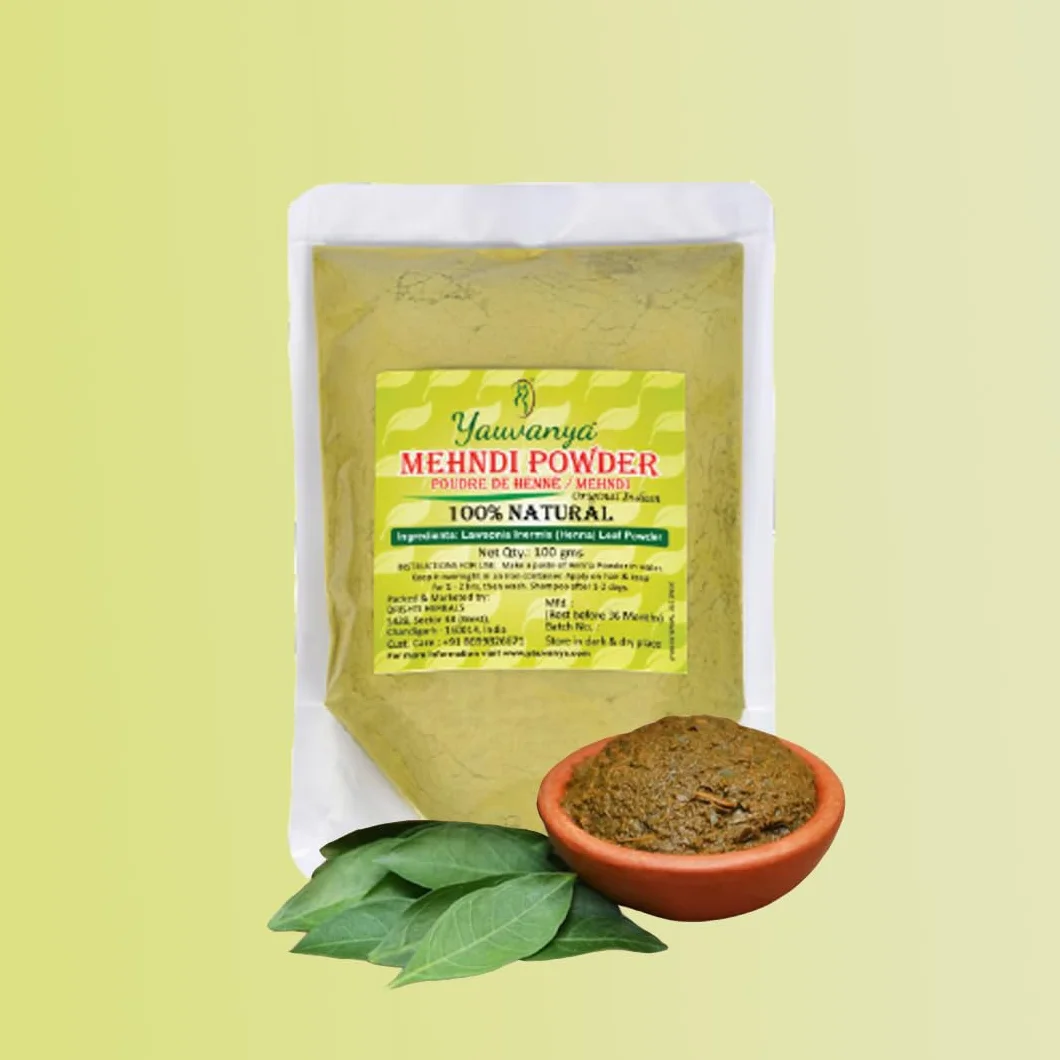 Oryginalny indyjski rajasthani czyste i naturalne mehndi (Henna) do włosów - 100 g