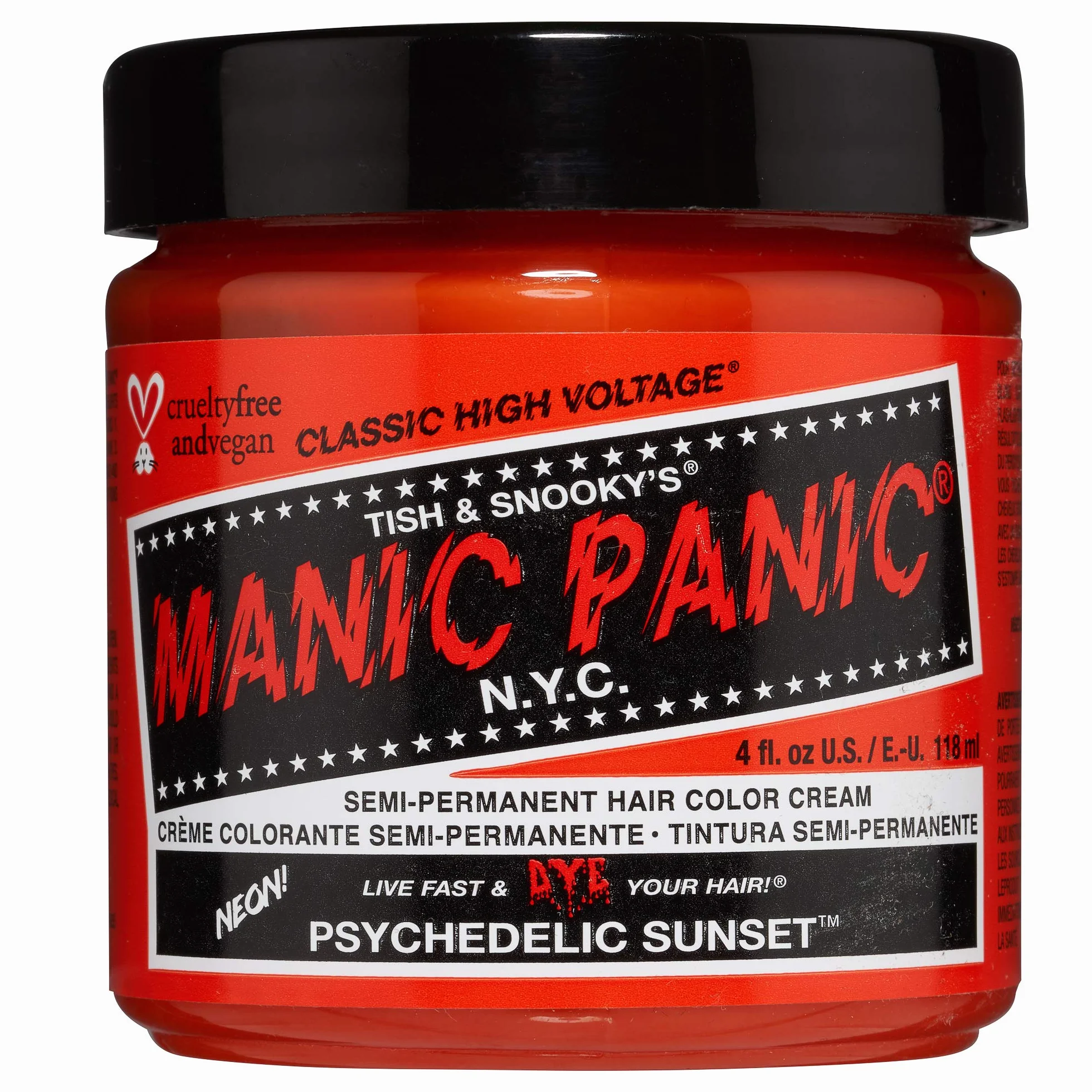 Manic Panic Classic Cream Hair Dye Psychedelic Sunset Orange Semi-Permanent