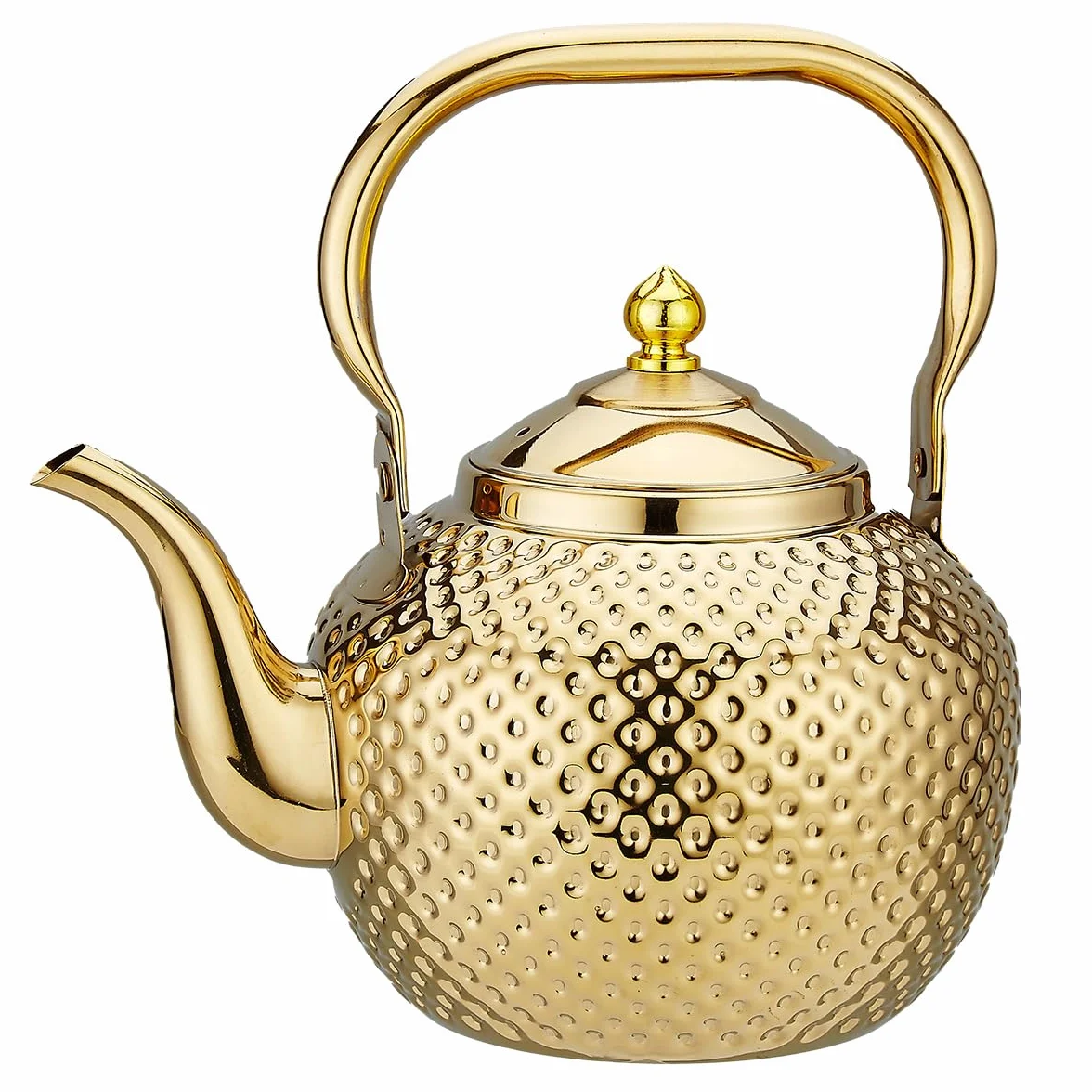 SANQIAHOME1,5 l dzbanek do herbaty ze stali nierdzewne,z wyjmowanym zaparzaczem do herbaty, Imbryki, czajnik, złoty