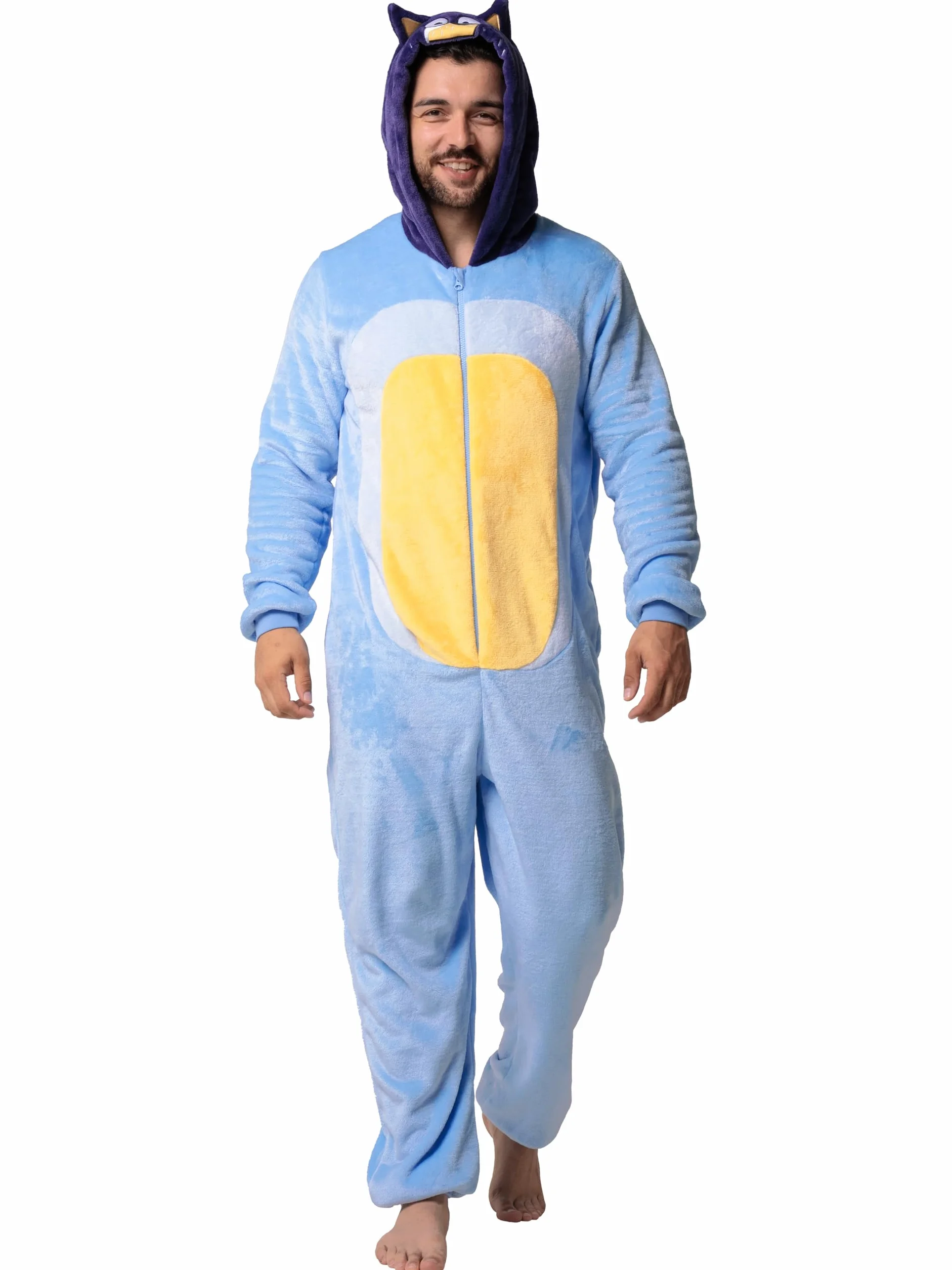 Bluey Onesie Dla Mężczyzn, Bandit Męski Kombinezon Onesie, Polarowe Kombinezony Do Spania Dla Dorosłych
