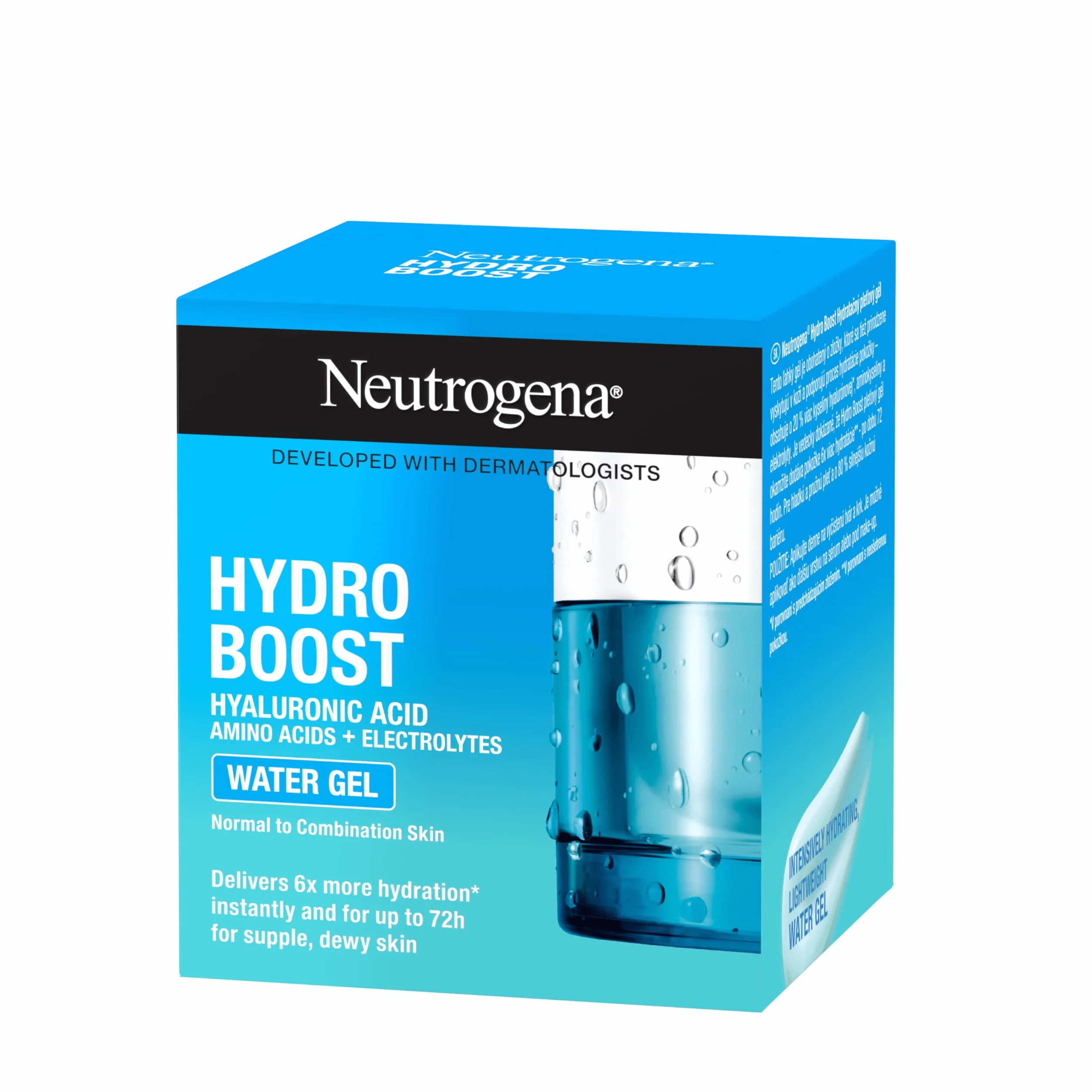 NEUTROGENA® Hydro Boost® Water Gel Nawadniający żel 50ml. Nawadniający żel do cery normalnej i mieszanej, nawilża skórę i wzmacnia jej barierę ochronną. Beztłuszczowa formuła, nie zatyka porów.