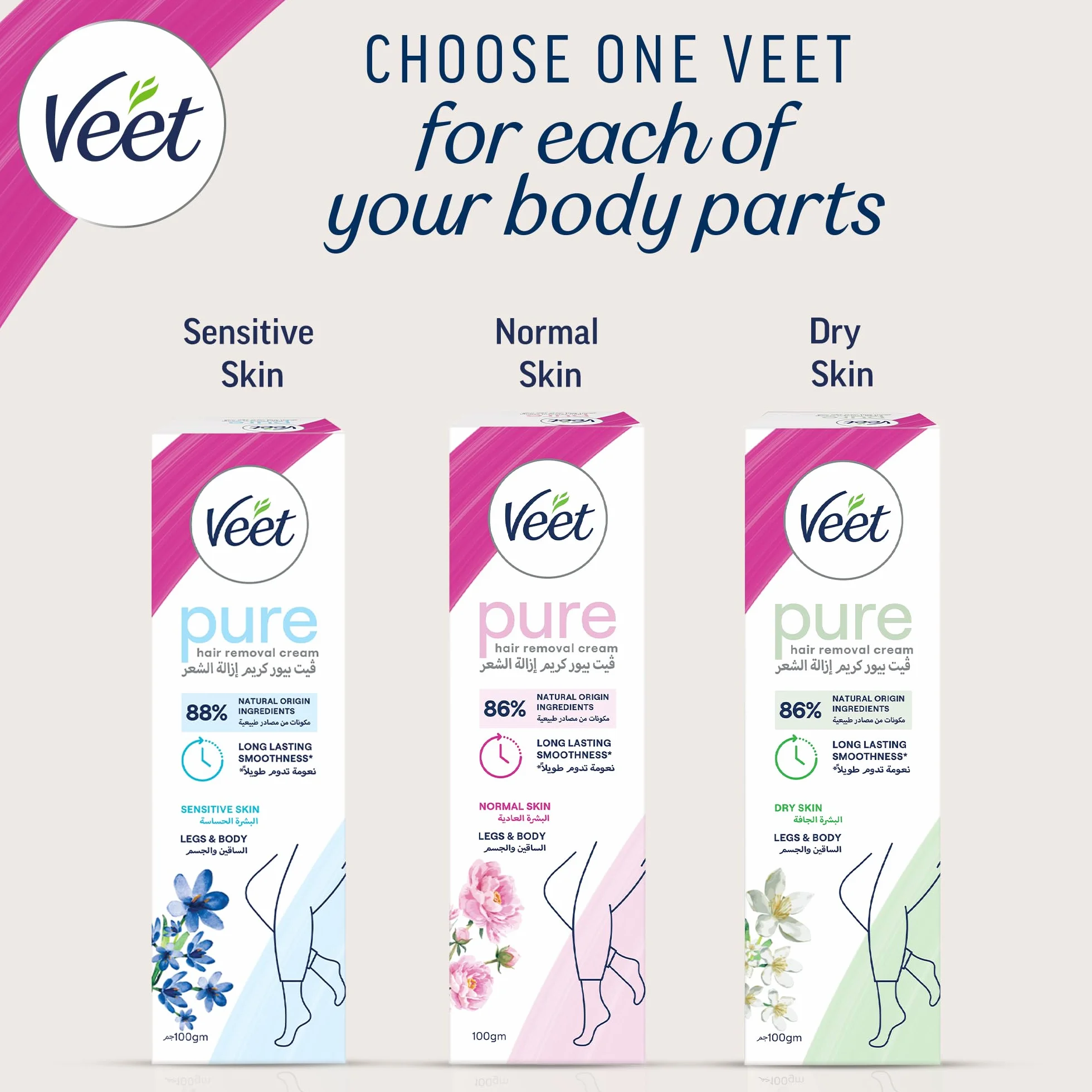 Veet Hair Remover Cream Sensitive Skin 100g