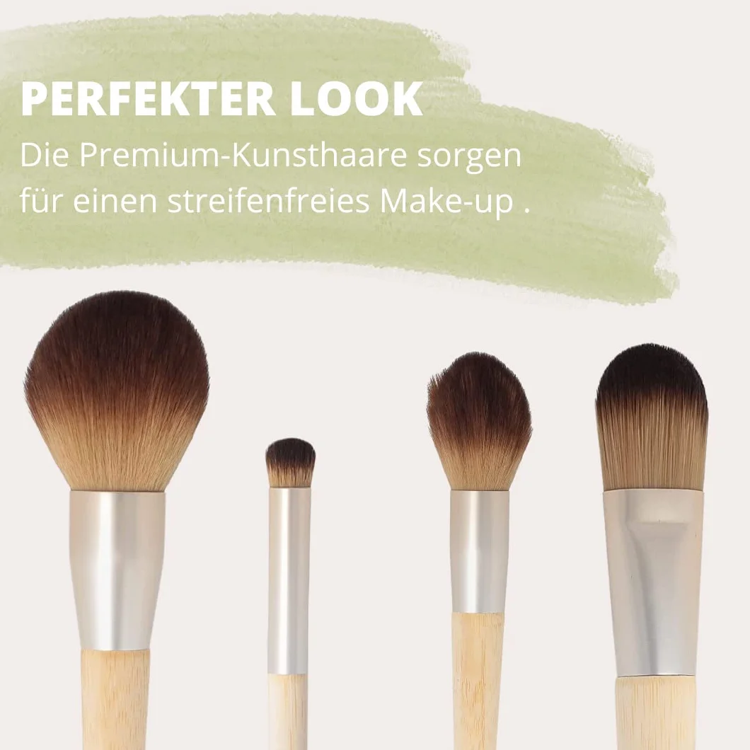 PARSA BEAUTY Pędzel do różu z bambusa z certyfikatem FSC® – pędzel do makijażu – pędzel do makijażu – z szybko rosnącego bambusa