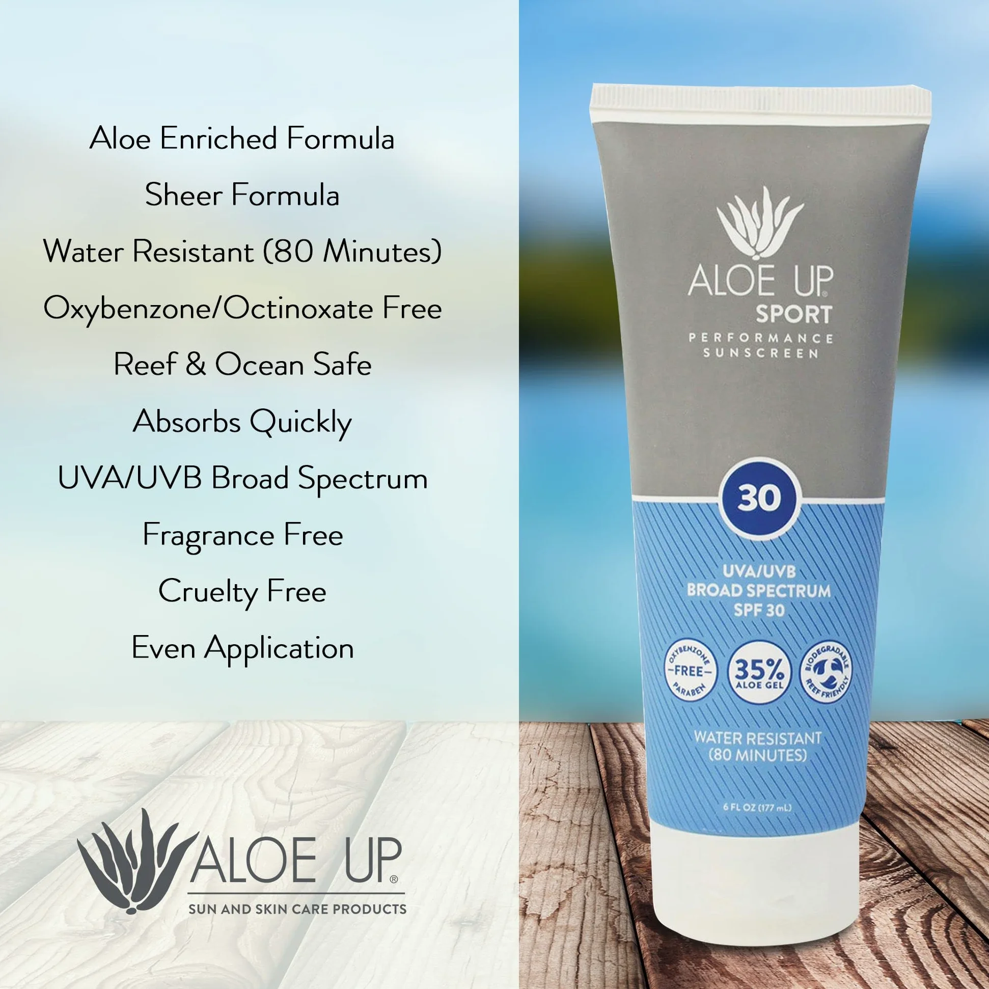 Aloe Up Sport Sun Care Collection SPF30 balsam sportowy, 177 ml