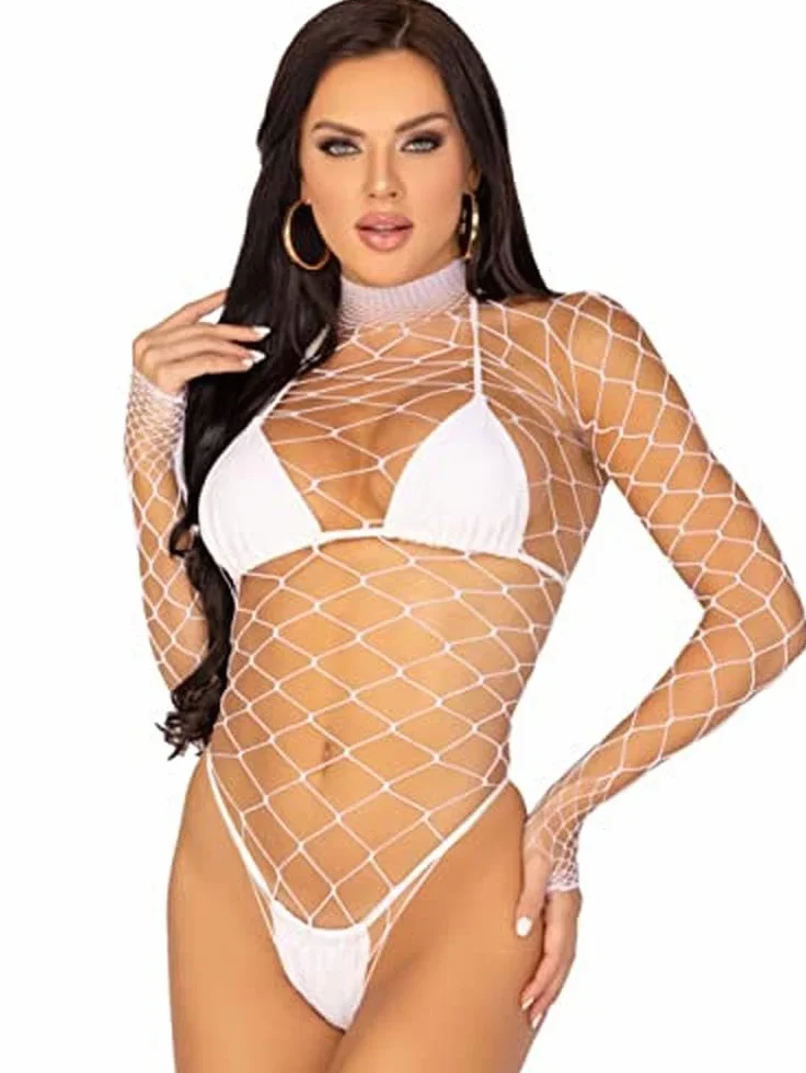 Very Sexy Lingerie Turtleneck fishnet Teddy