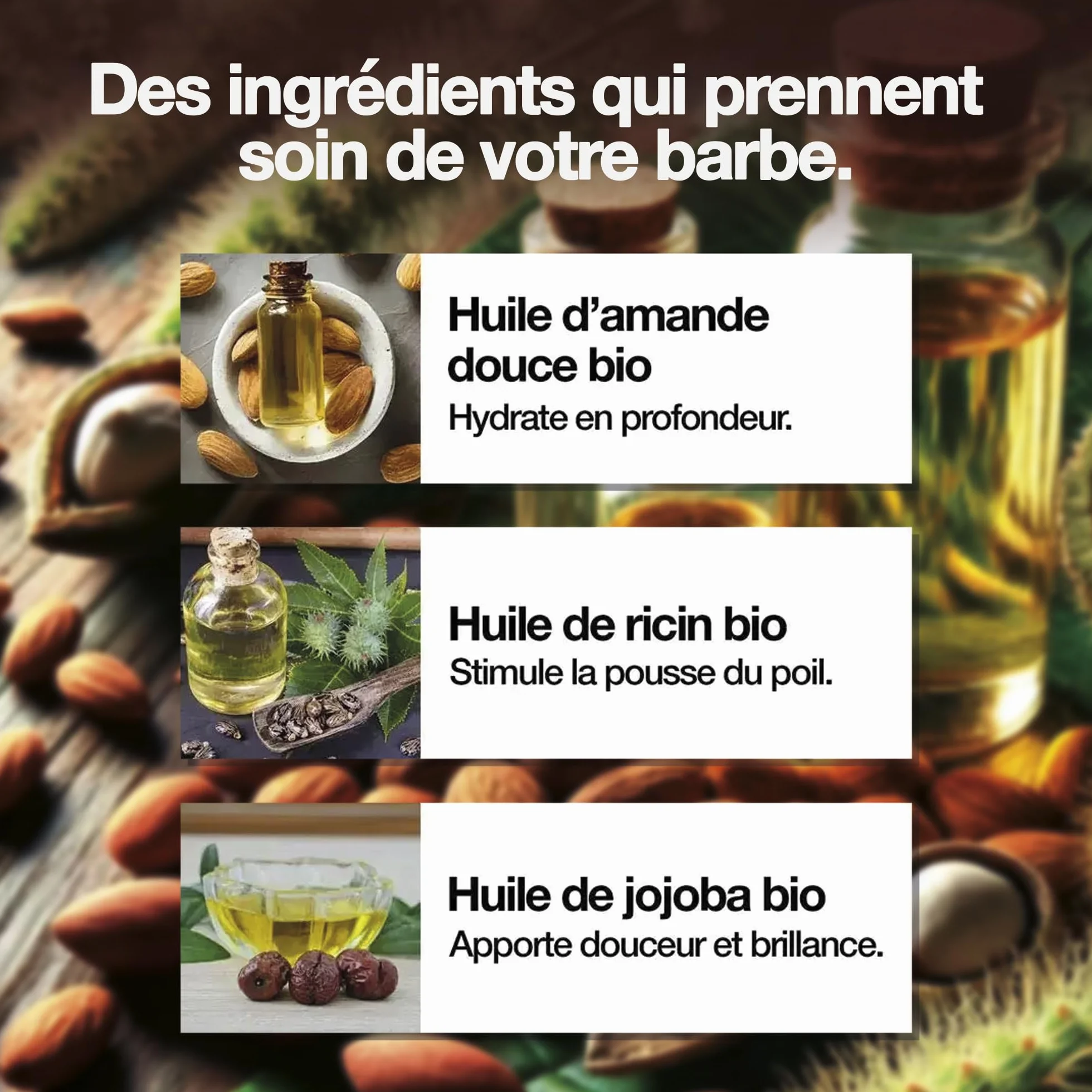 Sapiens Olejek do brody dla mężczyzn 50 ml – ekologiczny olejek do pielęgnacji brody Cosmos Organic certyfikowany z olejem rycynowym – olejek do brody, nawilża, odżywka do brody, dla mężczyzn