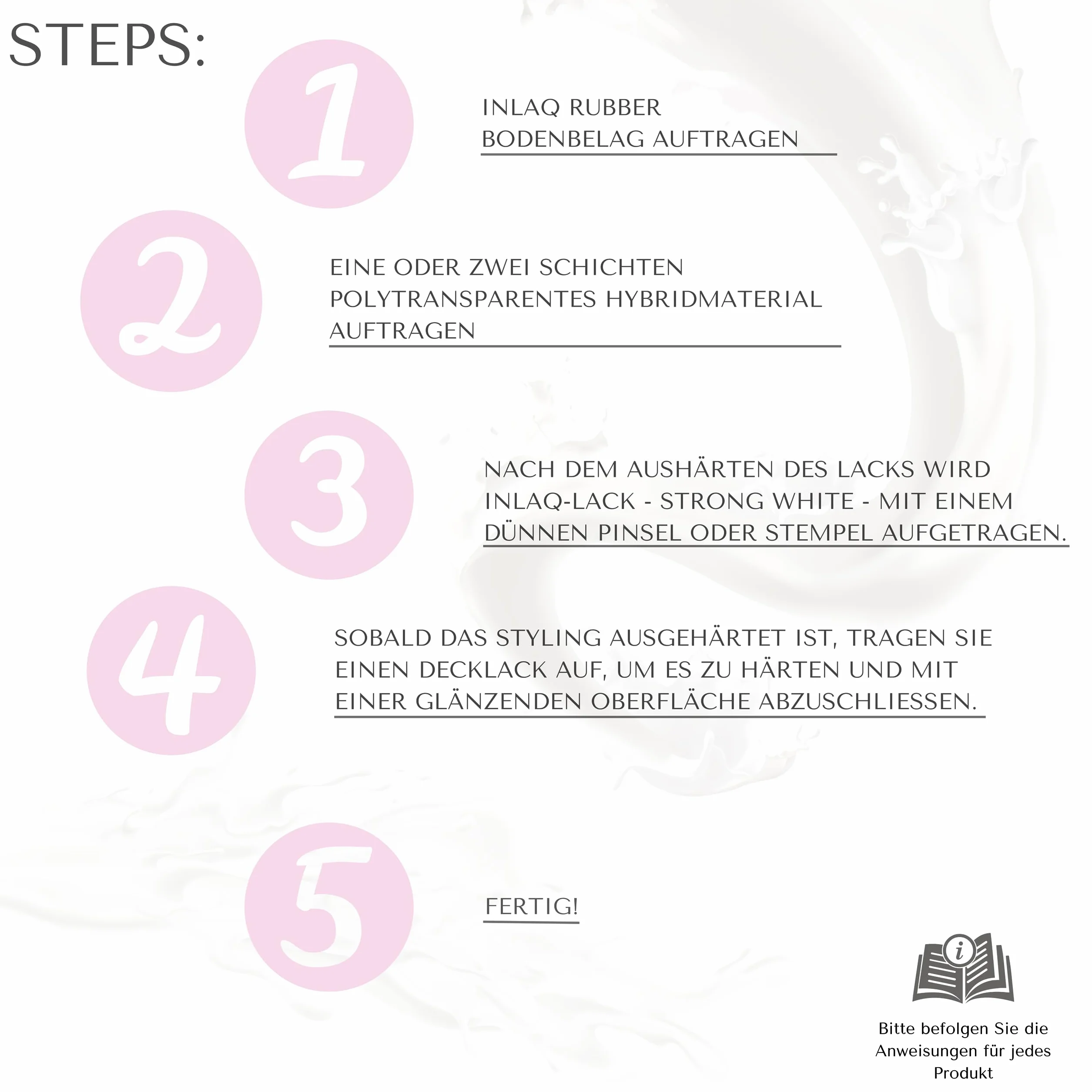 INLAQ® HEMA Free Top Milky White Coat 6 ml - Żelowy lakier UV Top Coat z mlecznym kolorem, 20% krycia Baby Boomer – Żelowy lakier nawierzchniowy Top Coat bez Hema i Di Hema…
