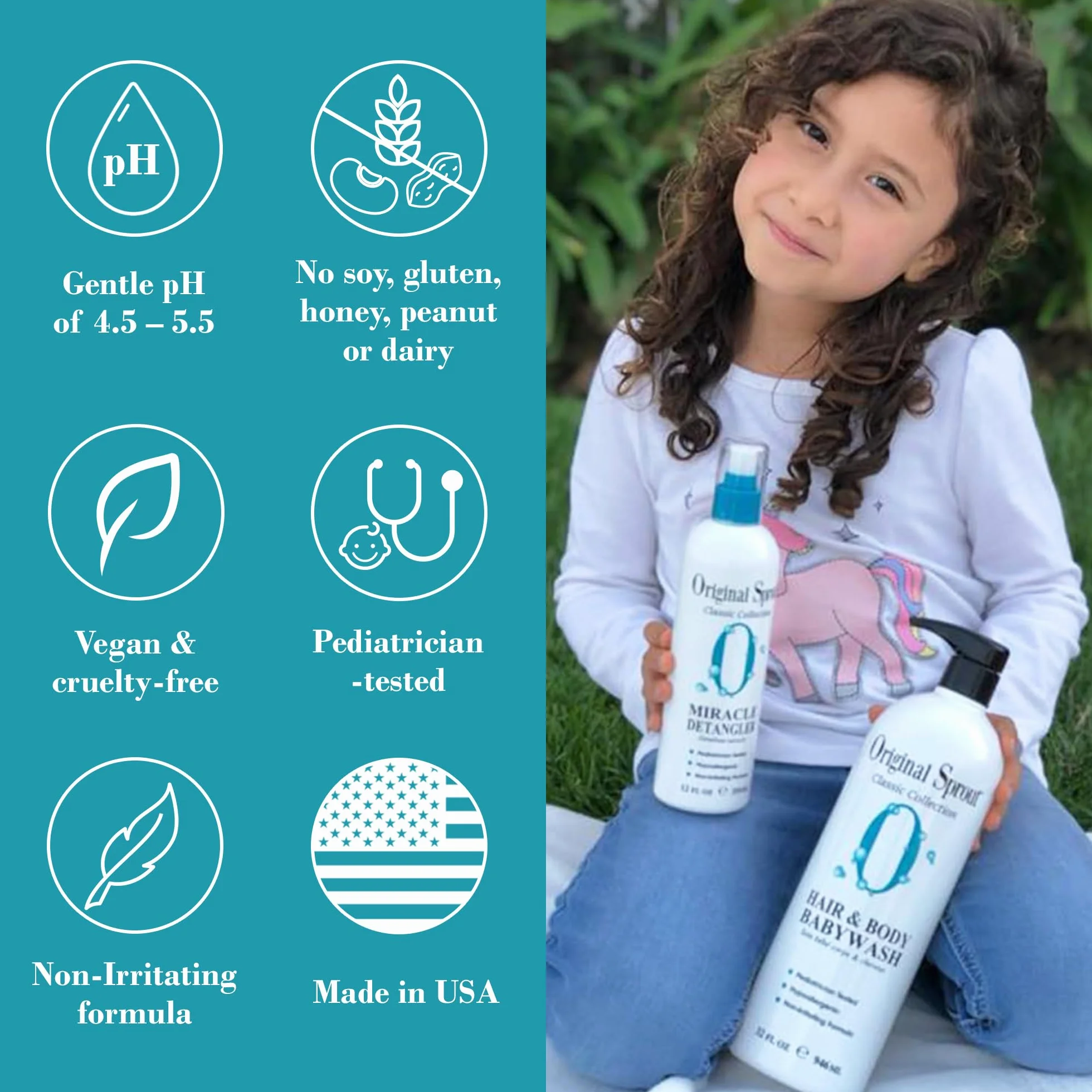 Original Sprout Rozczesywacz włosów – 354,89 ml – do wszystkich rodzajów i tekstur włosów – unisex – odżywka do włosów