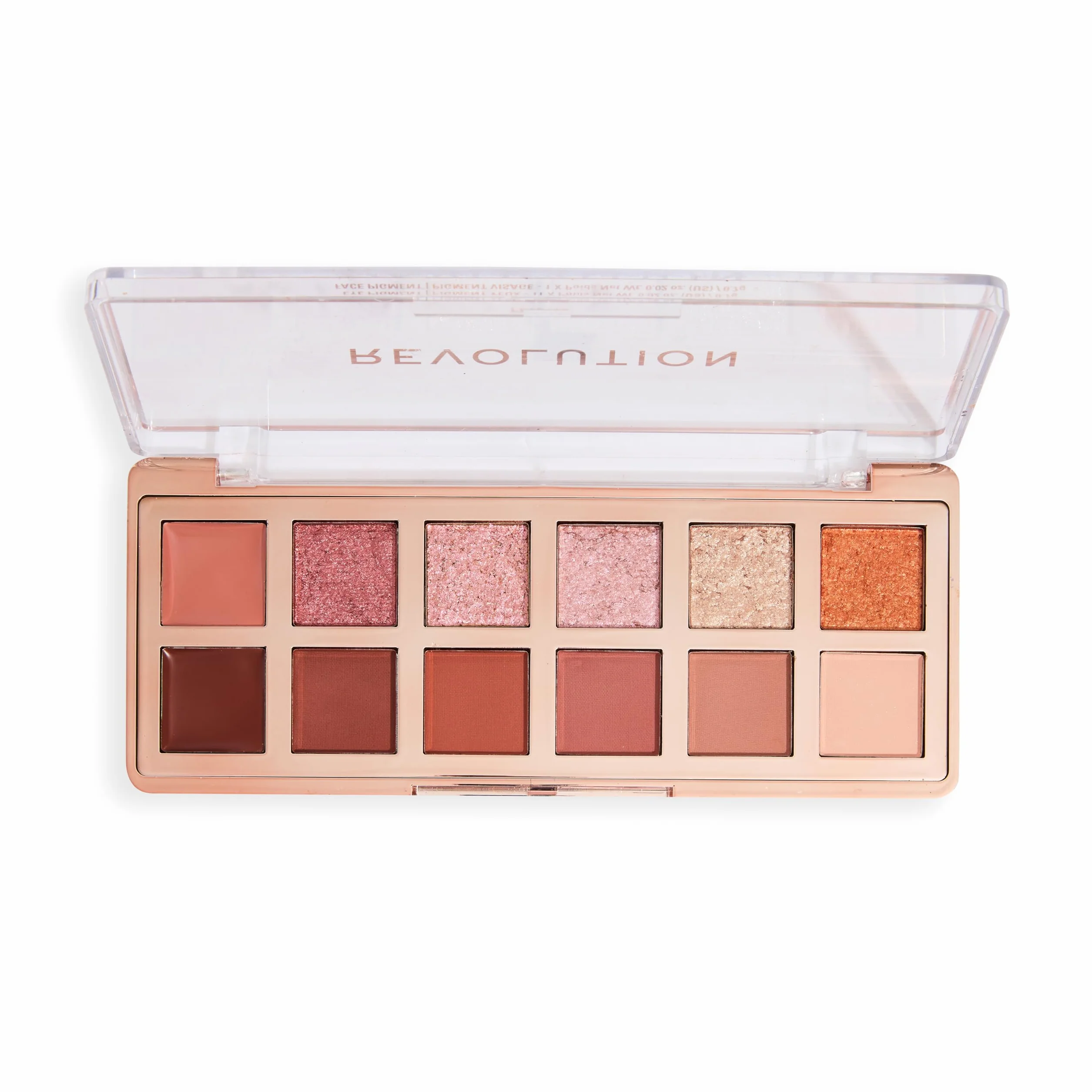 Revolution Beauty paleta Ikon 12 kolorów matowe błyszczące brąz True Icon