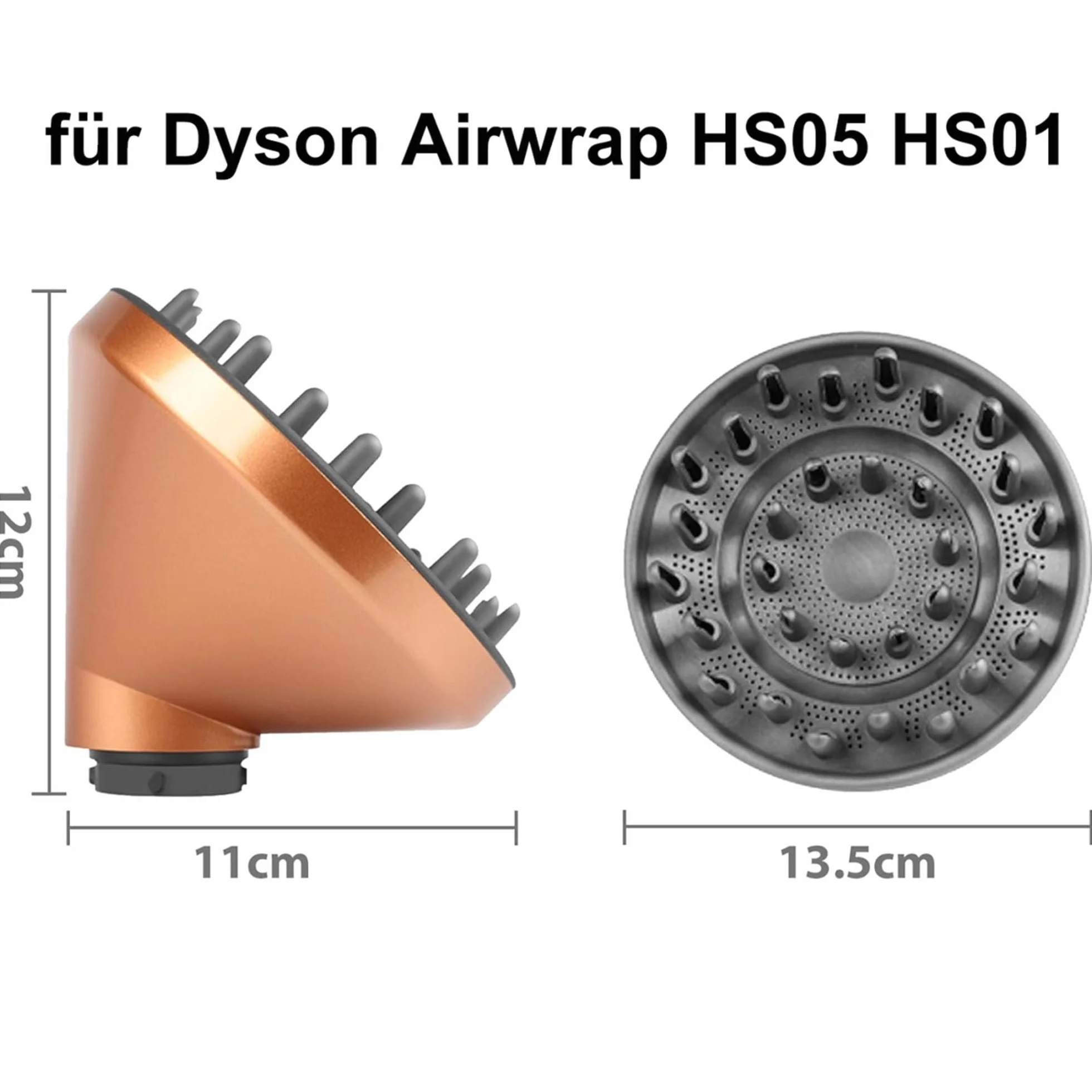 Dyson Airwrap Dysza Dyfuzora HS05 HS01 Stylizacji Suszarka do Włosów Złota