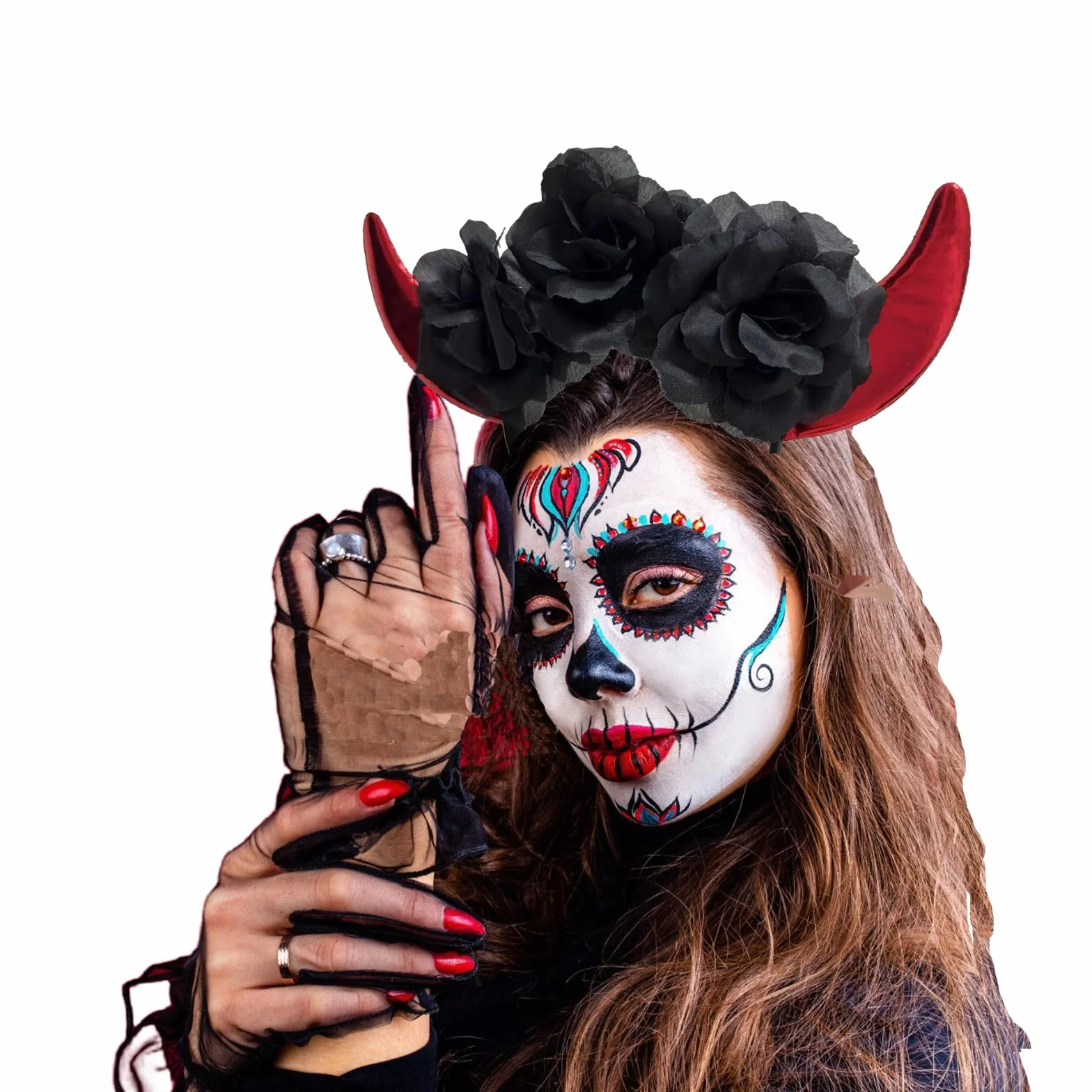 Halloween opaska na włosy diabelskie rogi