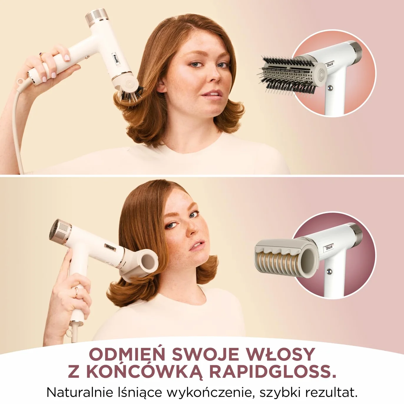 Shark SpeedStyle Suszarka do włosów Finisher RapidGloss jonowa, 3 stylizacje, szybkoschnąca