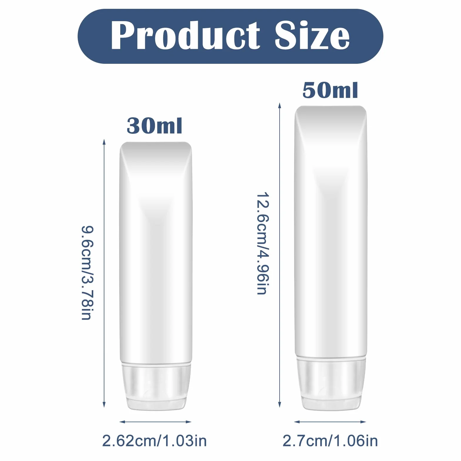 Oruola Zestaw 6 przezroczystych butelek podróżnych, z tworzywa sztucznego, 50 ml, 30 ml, do wielokrotnego napełniania, przenośne, szczelne, małe butelki do wyciskania szamponu, balsamu, odżywki, żelu