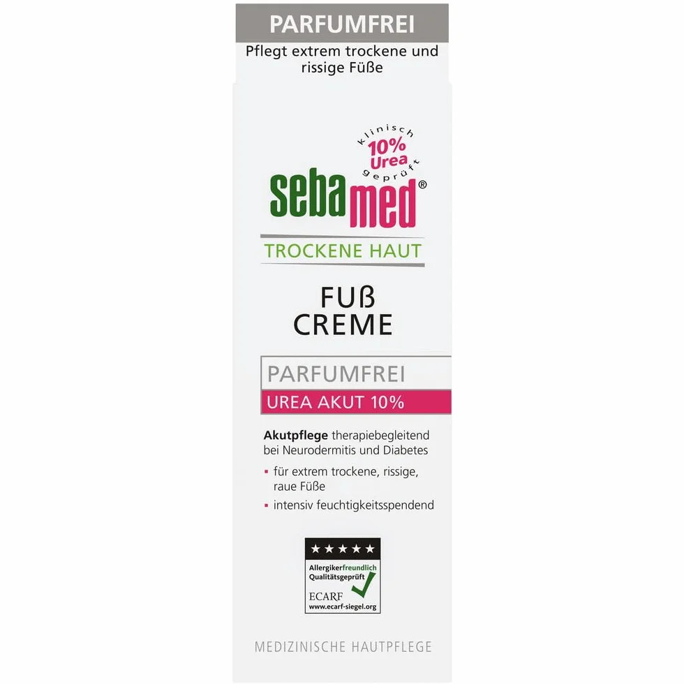 Sebamed Krem do stóp do suchej skóry, 10% bez perfum, do bardzo suchych, popękanych i szorstkich stóp, przyswajalność potwierdzona dermatologicznie klinicznie, 100 ml
