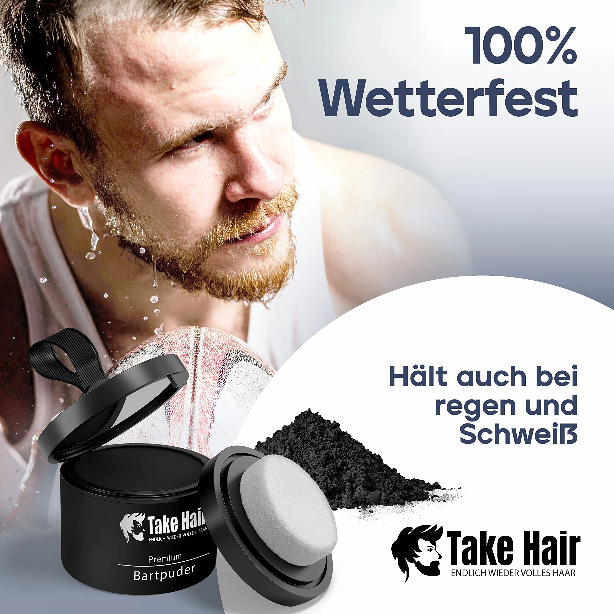 Zagęszczacz do brody Hair Take puder wodoodporny 4 g czarny