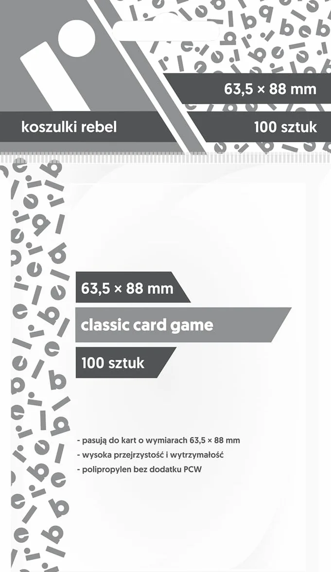 Asmodee, Koszulki na karty (63,5x88 mm) "Classic Card Game", 100 sztuk