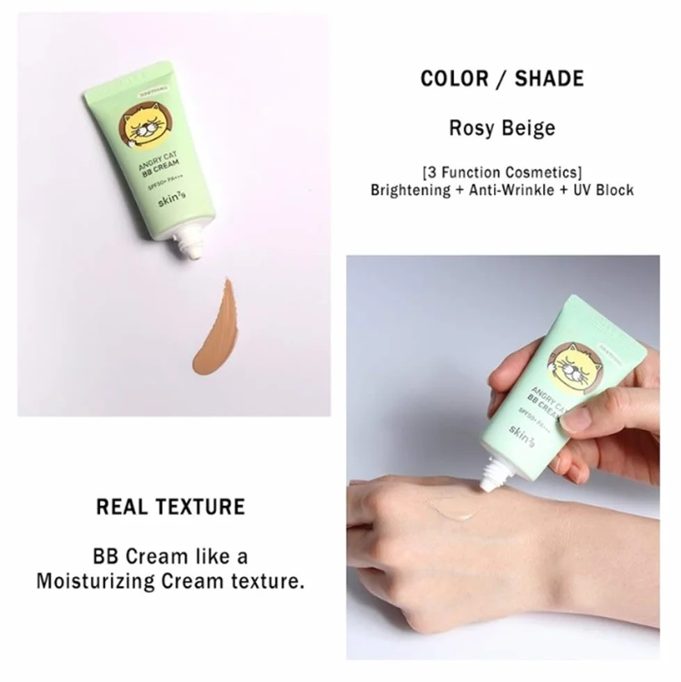 SKIN79 Kojący krem BB Animal BB Cream Angry Cat - Soothing (Petal Beige) 30ml
