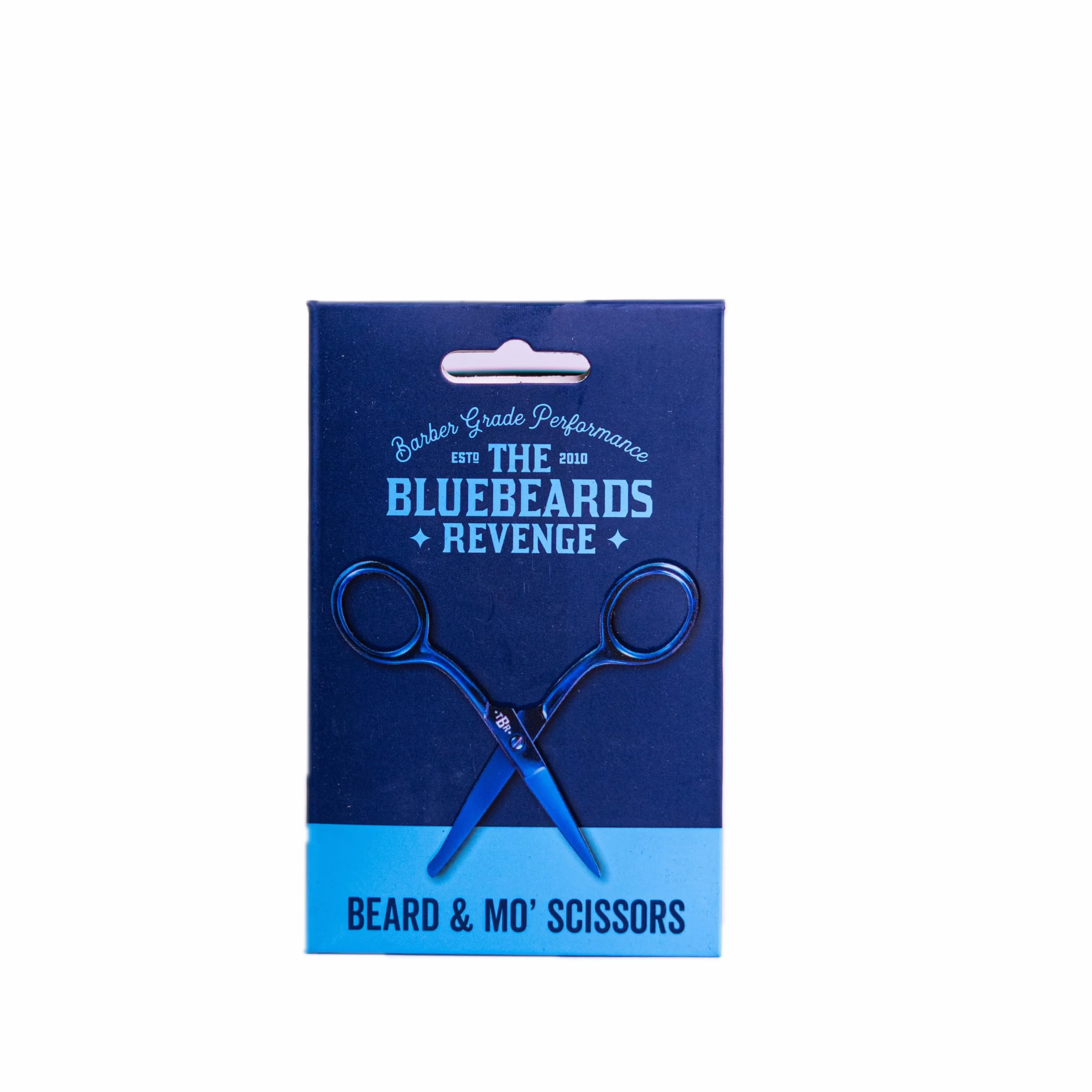 The Bluebeards Revenge Nożyczki Beard & Mo' w kolorze metalicznym niebieskim