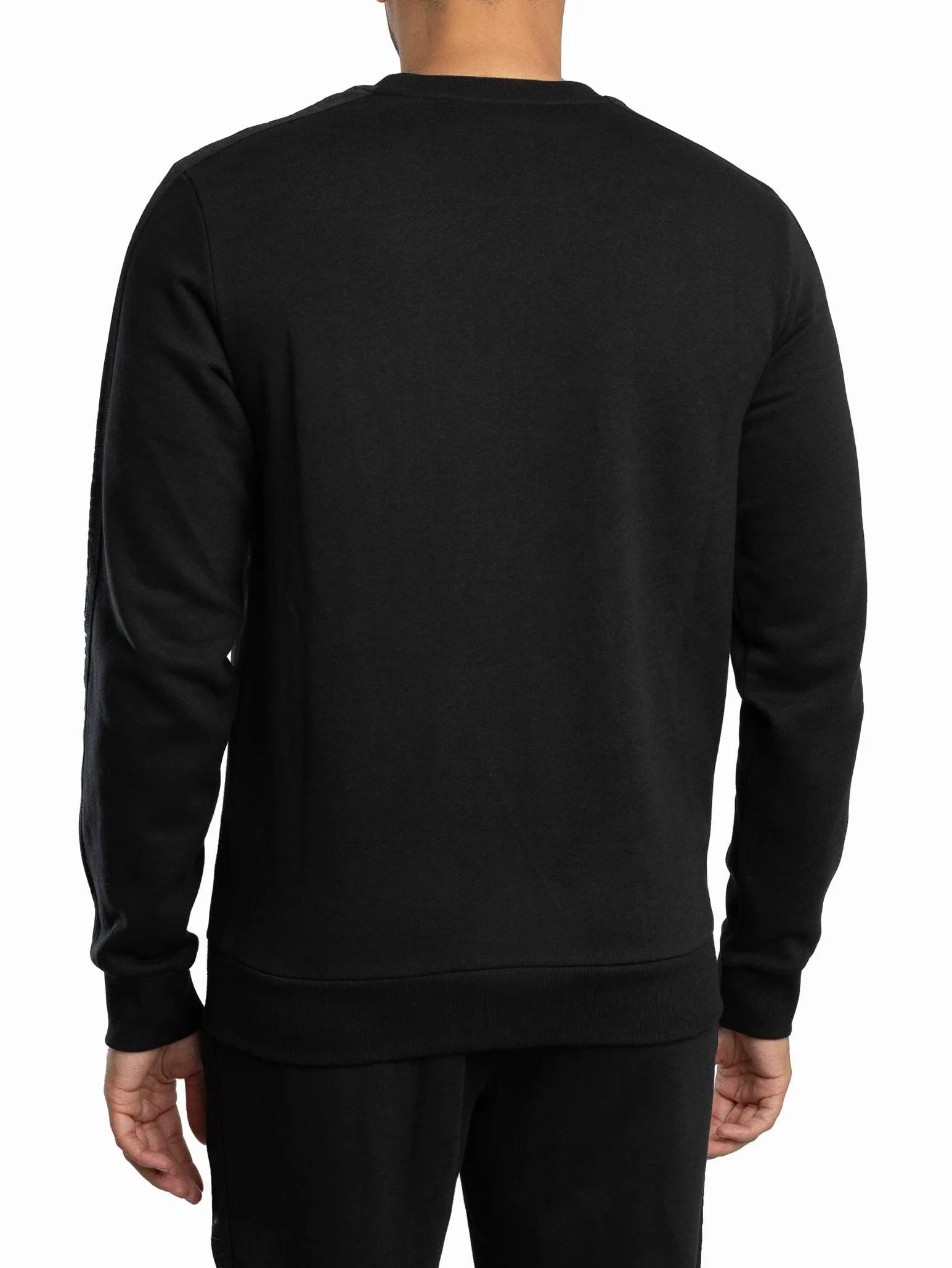 EMPORIO ARMANI Męski dres typu basic frotte, czarny, rozmiar M, Czarny, M